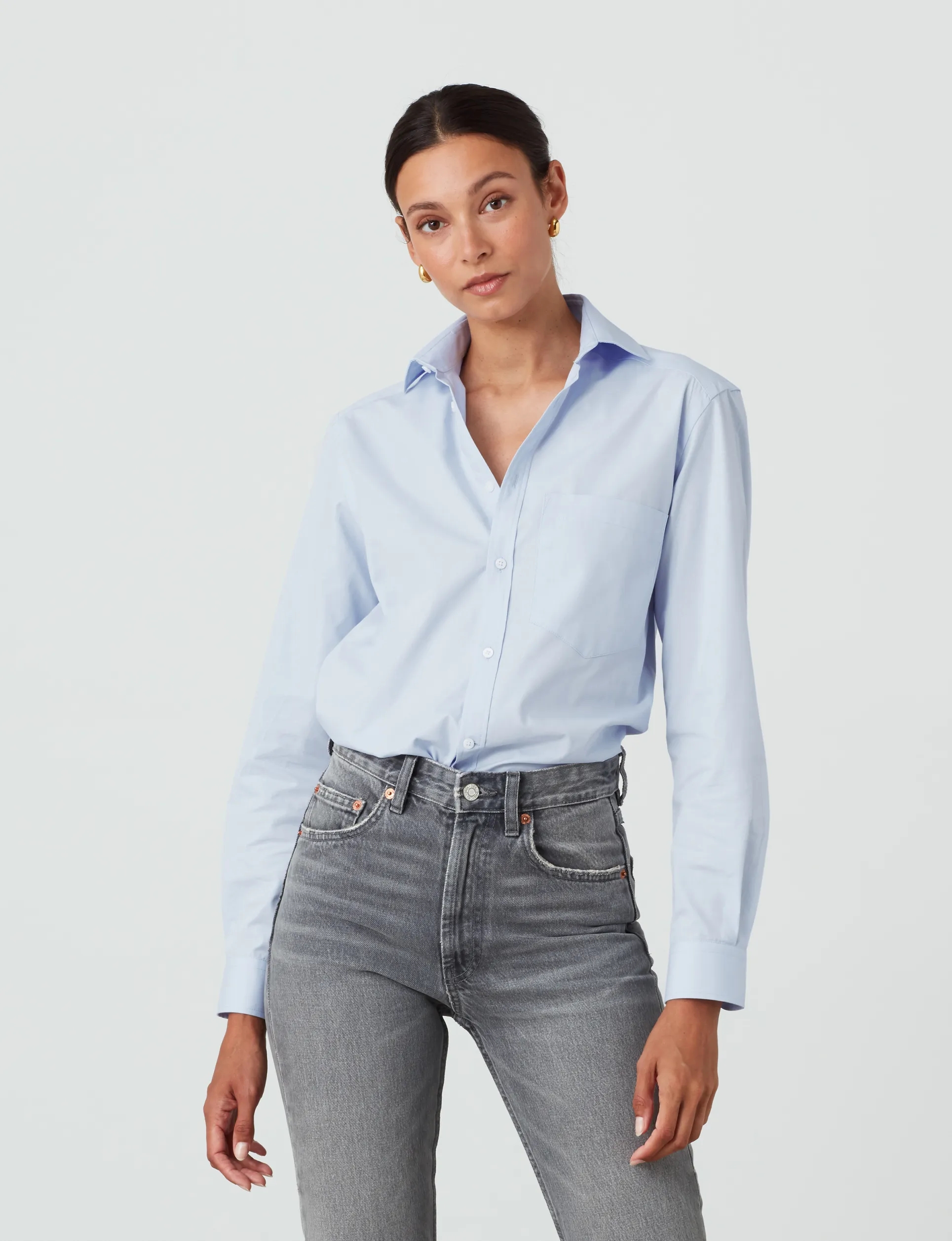 The Classic: Poplin, Steel Blue sold by With Nothing Underneath product image thumbnail 2