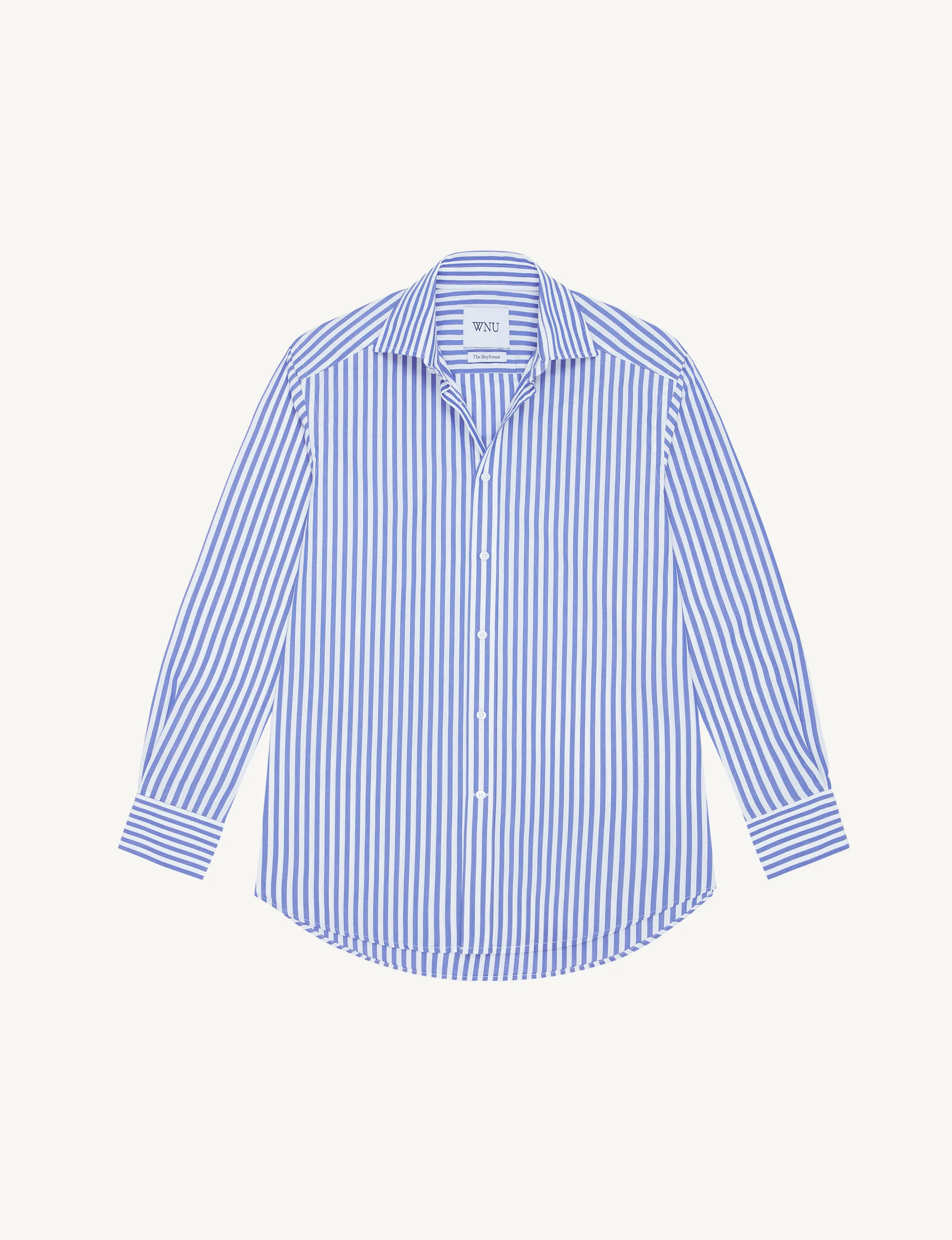 The Boyfriend: Poplin, Royal Blue Stripe sold by With Nothing Underneath product image thumbnail 2