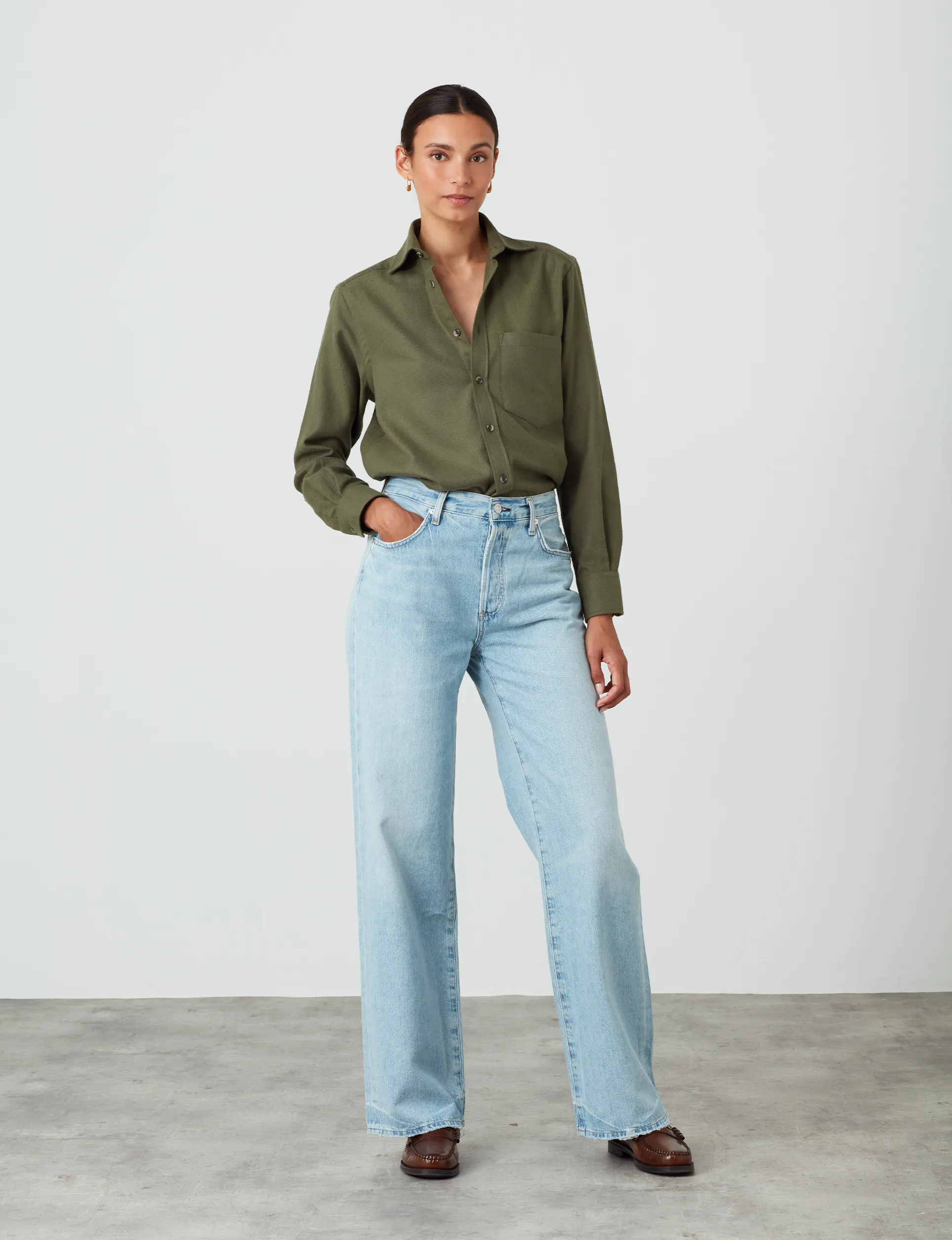 The Boyfriend: Brushed, Olive Green sold by With Nothing Underneath product image thumbnail 5