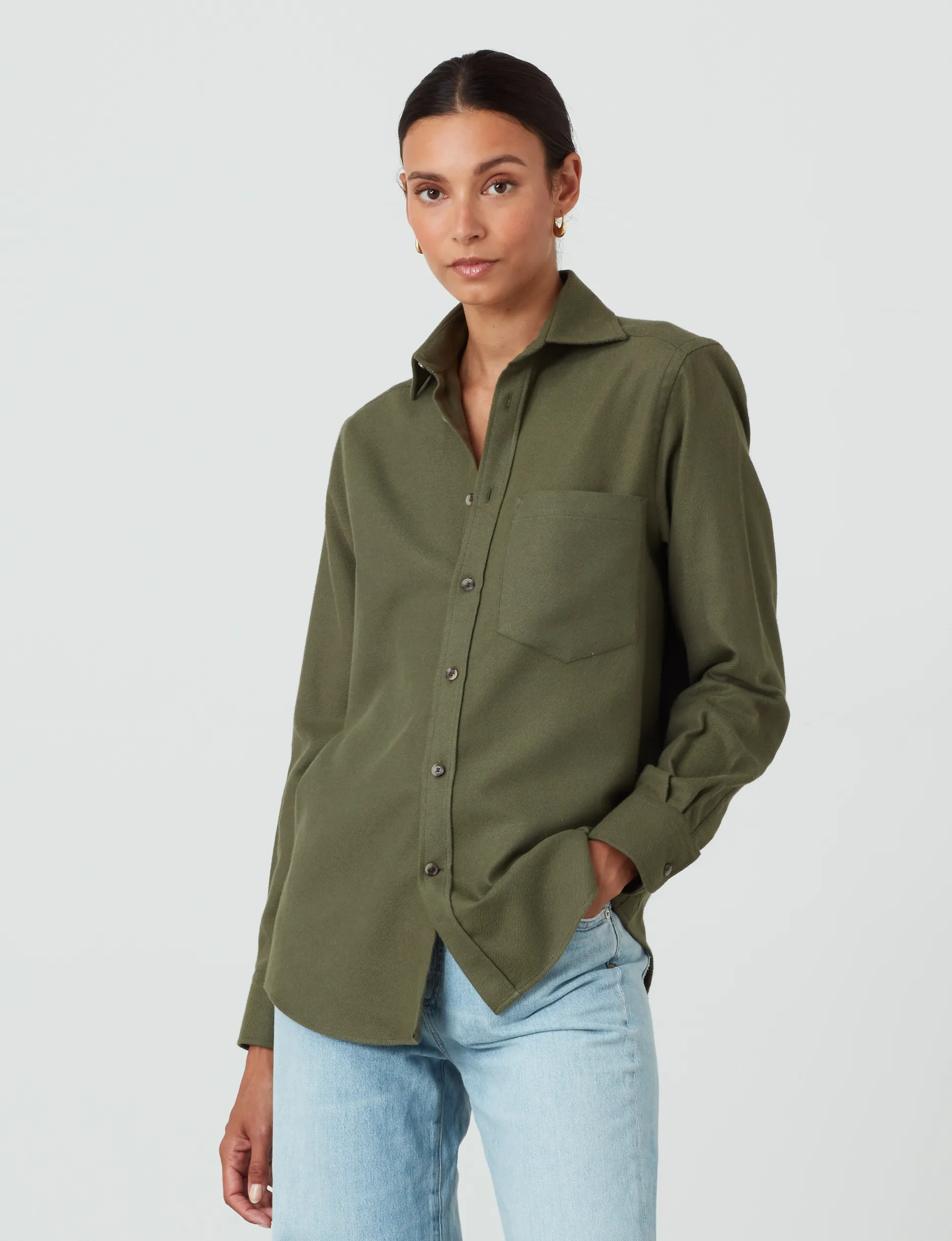 The Boyfriend: Brushed, Olive Green sold by With Nothing Underneath product image thumbnail 2