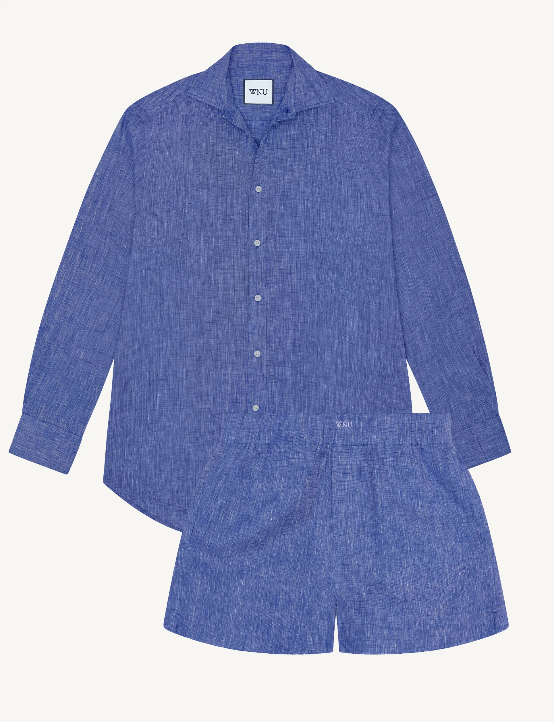 CO-ORD SET: LINEN, LAPIS BLUE sold by With Nothing Underneath product image thumbnail 2