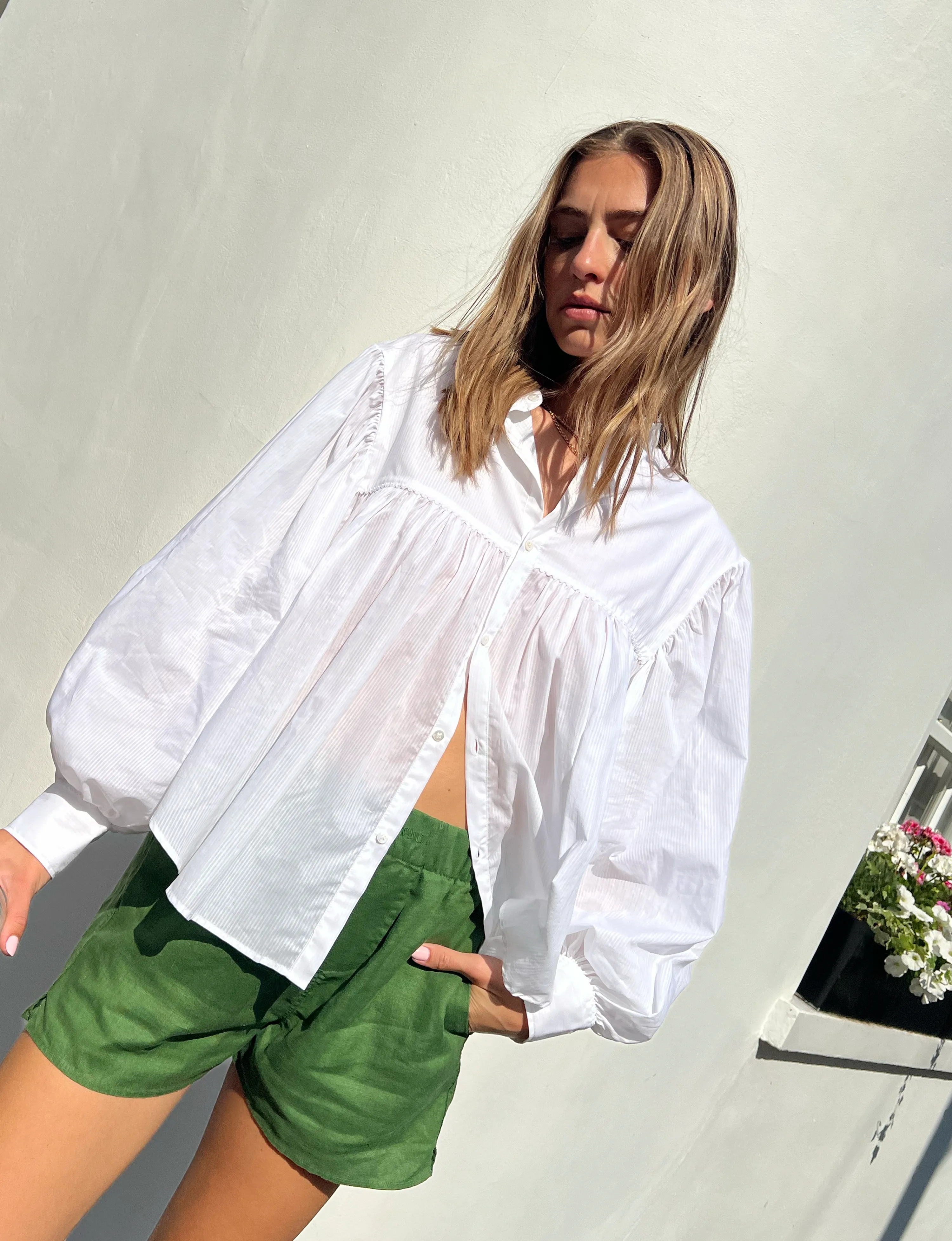 Daphne: Cotton Voile, White sold by With Nothing Underneath