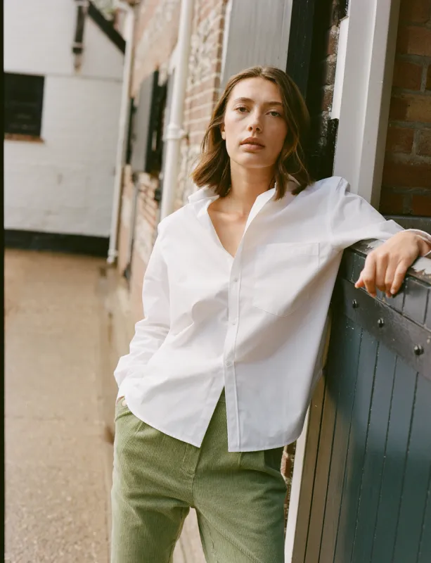 The Classic: Poplin, White sold by With Nothing Underneath