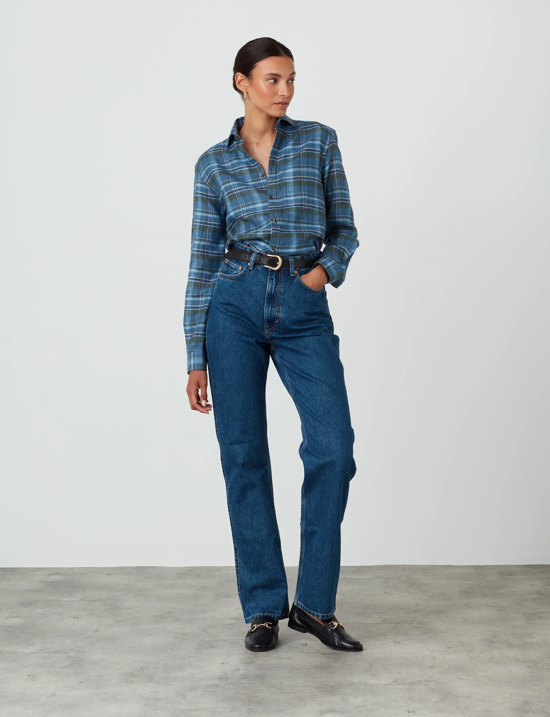 The Classic: Fine Brushed, Lake Plaid sold by With Nothing Underneath product image thumbnail 3