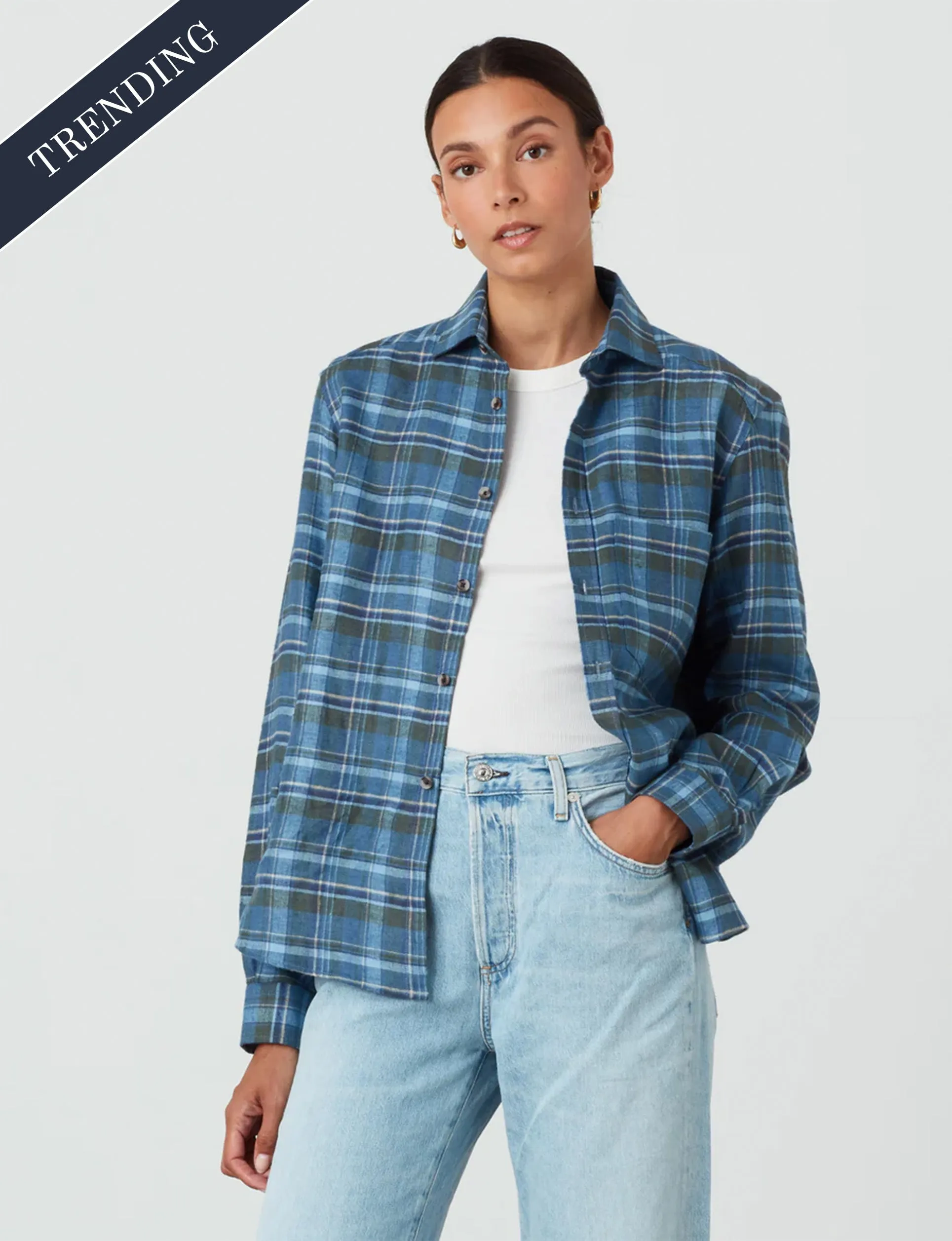 The Classic: Fine Brushed, Lake Plaid sold by With Nothing Underneath