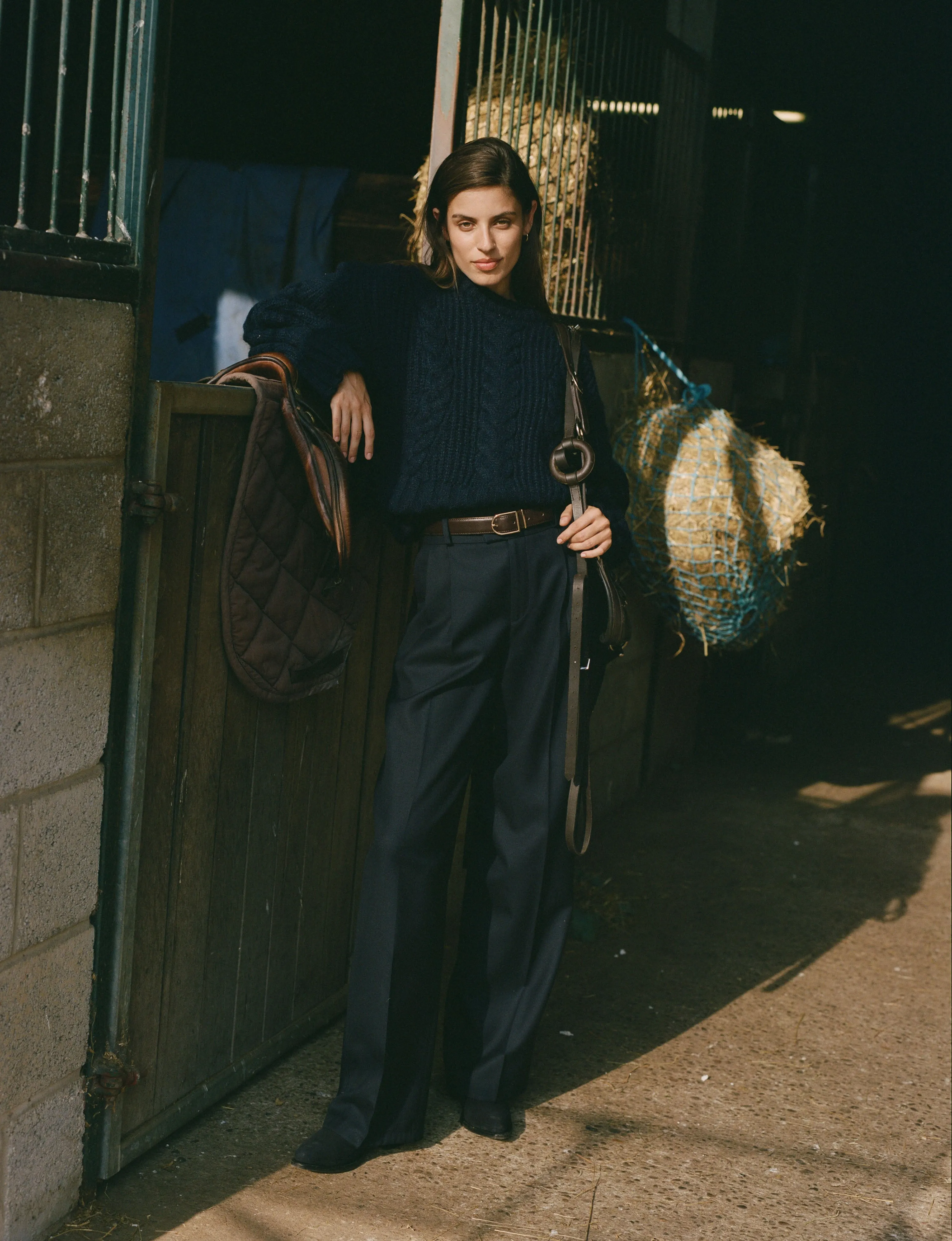 Rampling Trouser: Wool, Navy sold by With Nothing Underneath