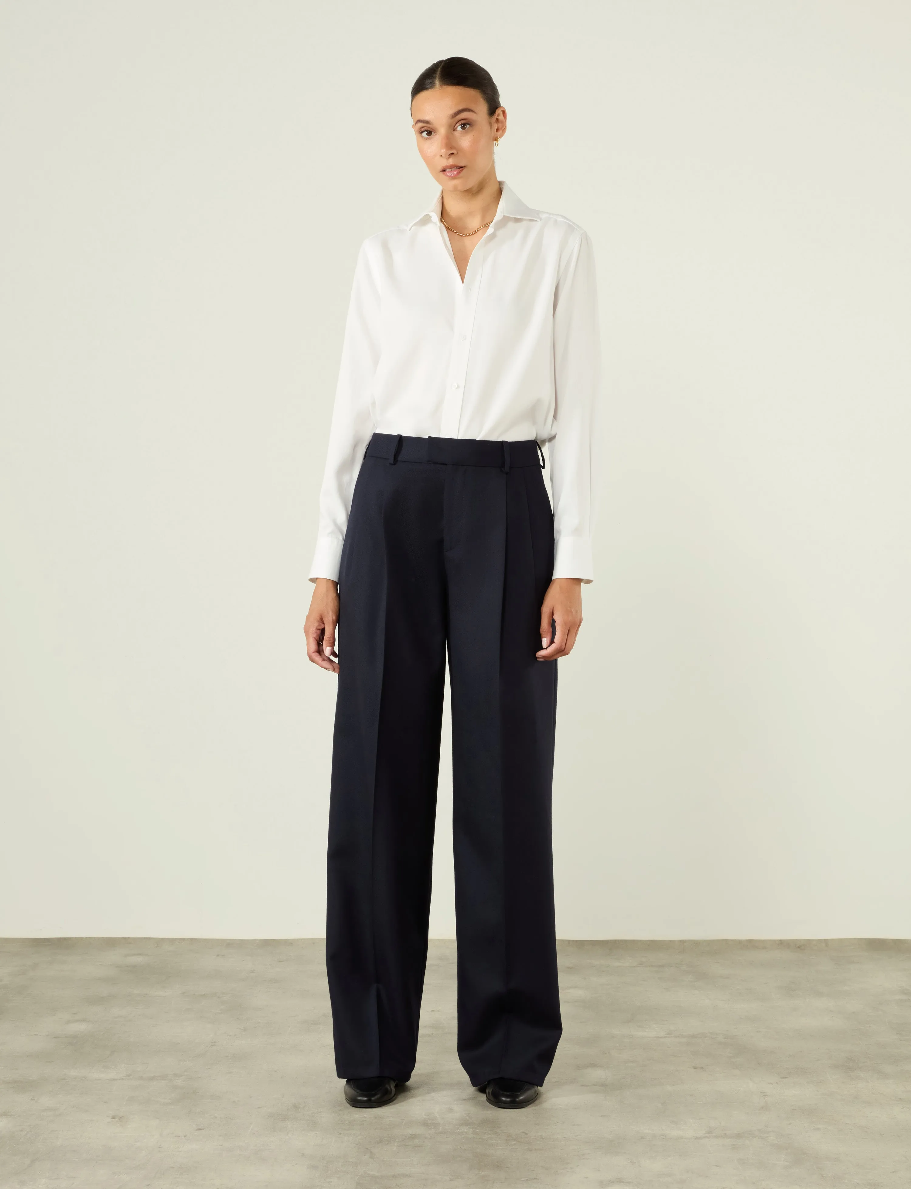 Rampling Trouser: Wool, Navy sold by With Nothing Underneath product image thumbnail 4