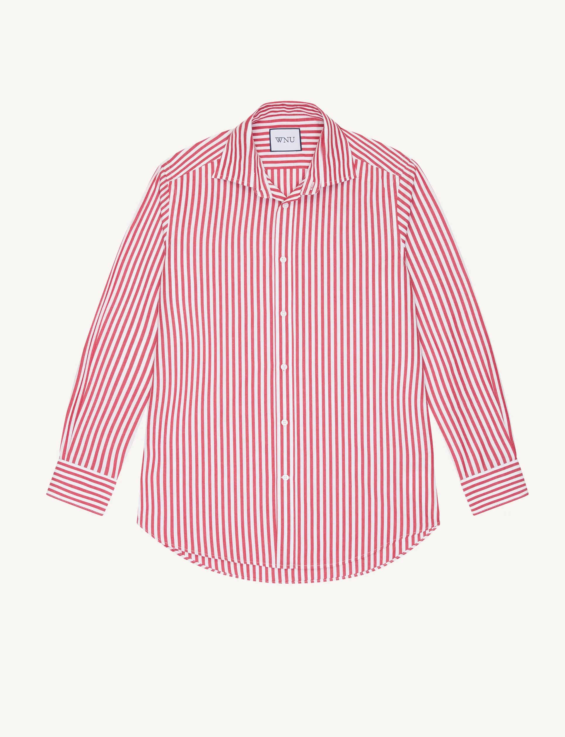 The Boyfriend: Fine Poplin, Red Stripe sold by With Nothing Underneath product image thumbnail 2