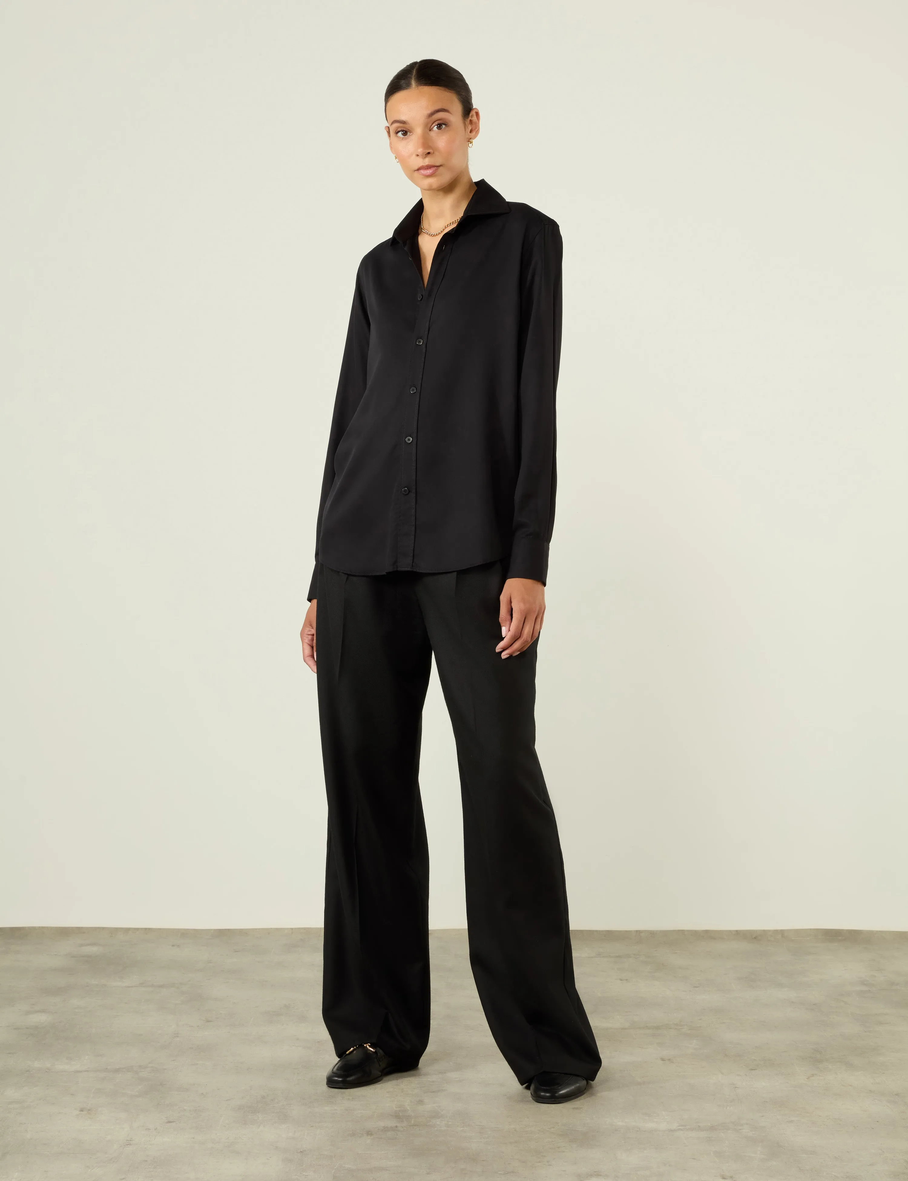 The Boyfriend: TENCEL™ Lyocell, Black sold by With Nothing Underneath product image thumbnail 4