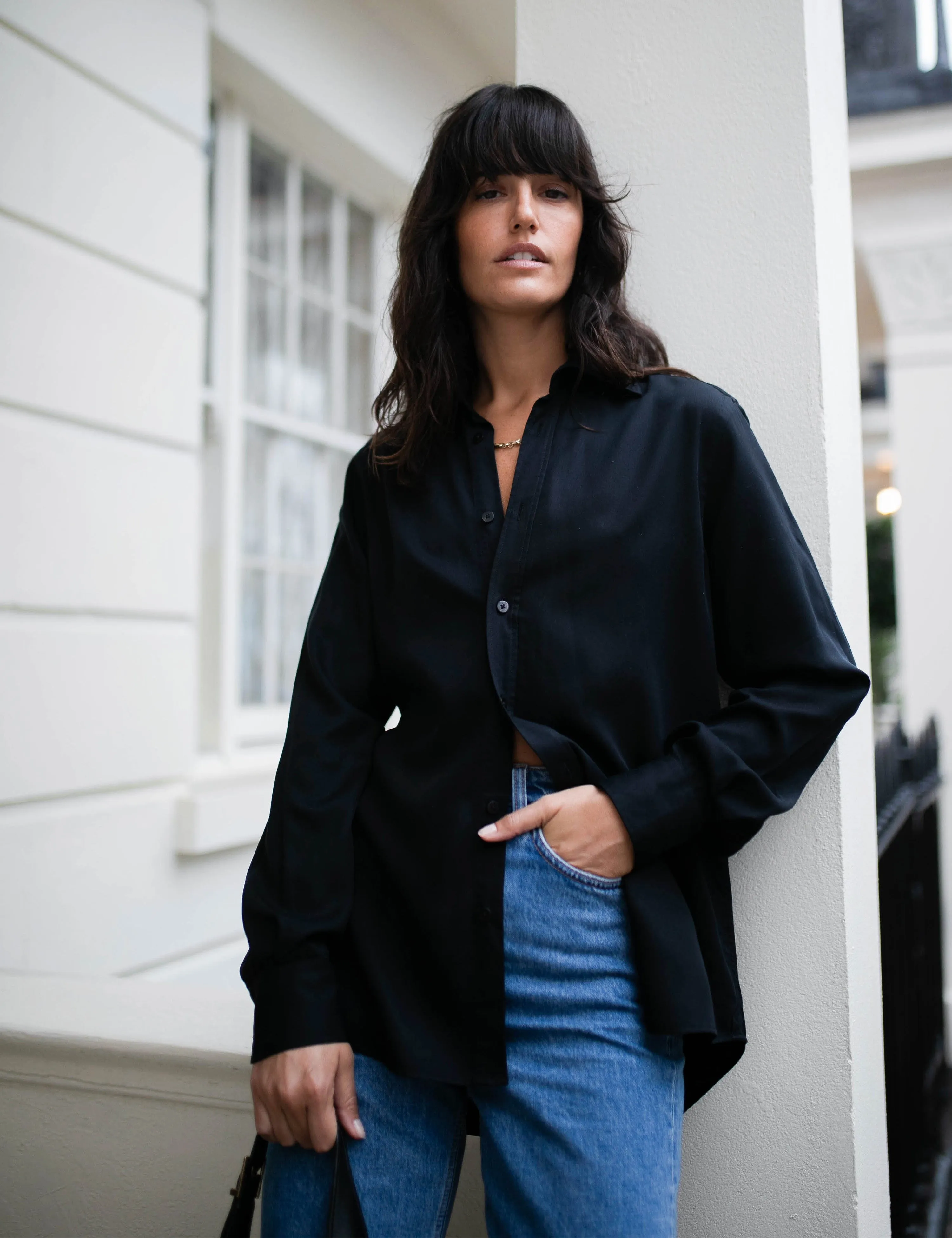 The Boyfriend: TENCEL™ Lyocell, Black sold by With Nothing Underneath