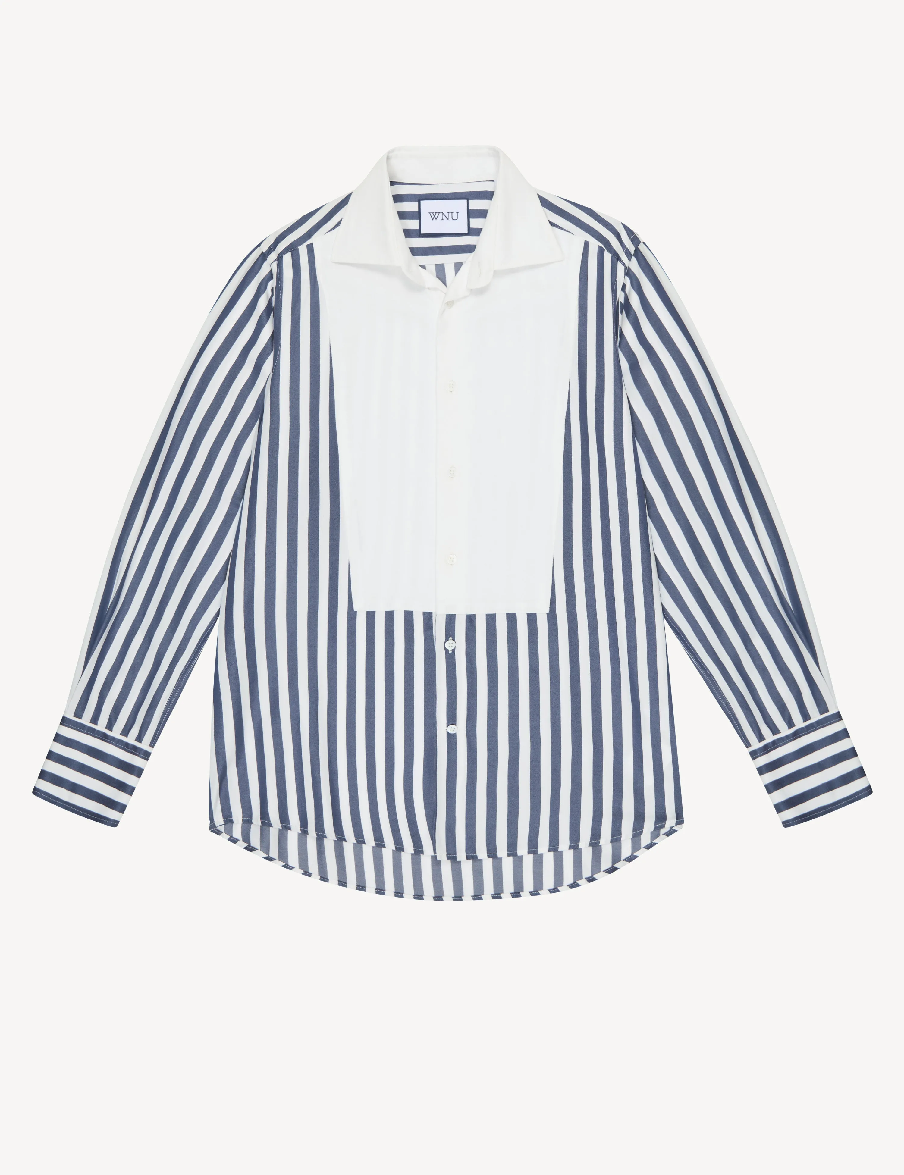 The Dress Shirt: TENCEL™ Lyocell, Navy Blue Stripe sold by With Nothing Underneath product image thumbnail 3