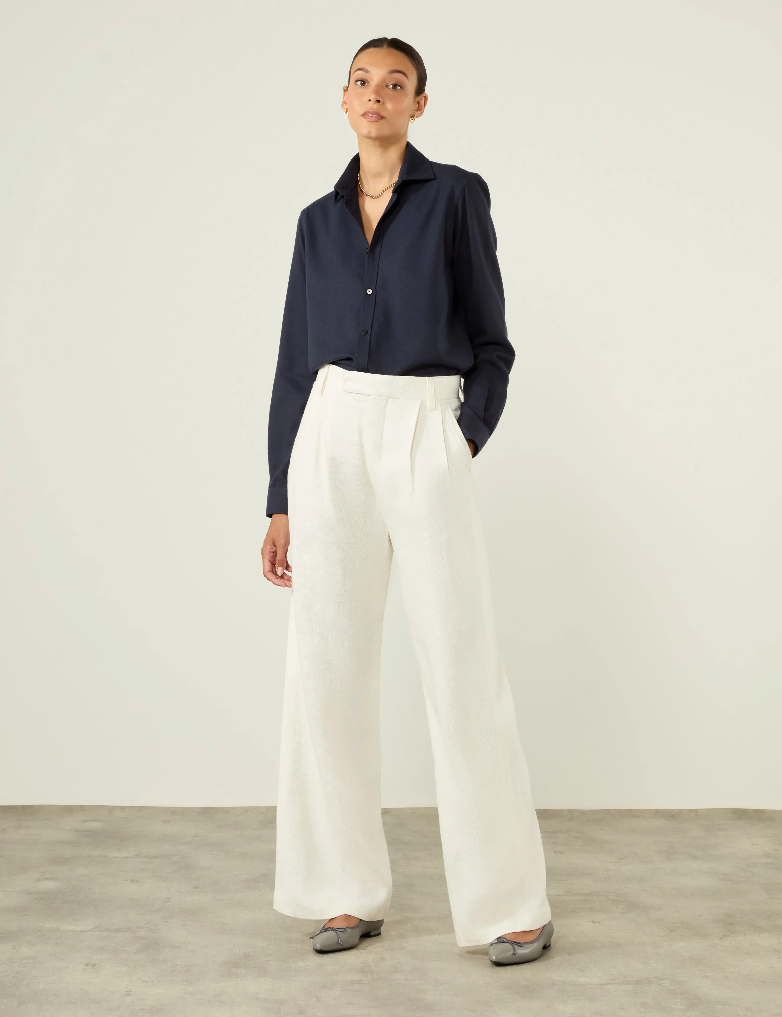 The Classic: Fine Brushed, Navy Blue sold by With Nothing Underneath product image thumbnail 4