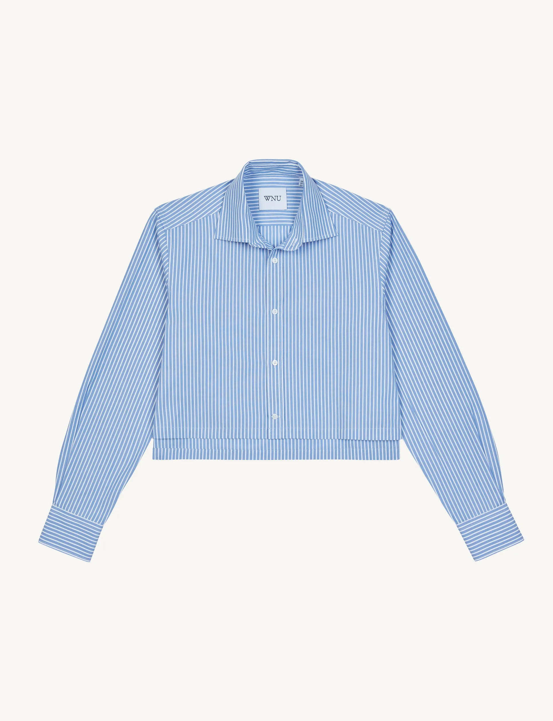 The Cropped: Fine Poplin, Inverted Pinstripe sold by With Nothing Underneath product image thumbnail 2