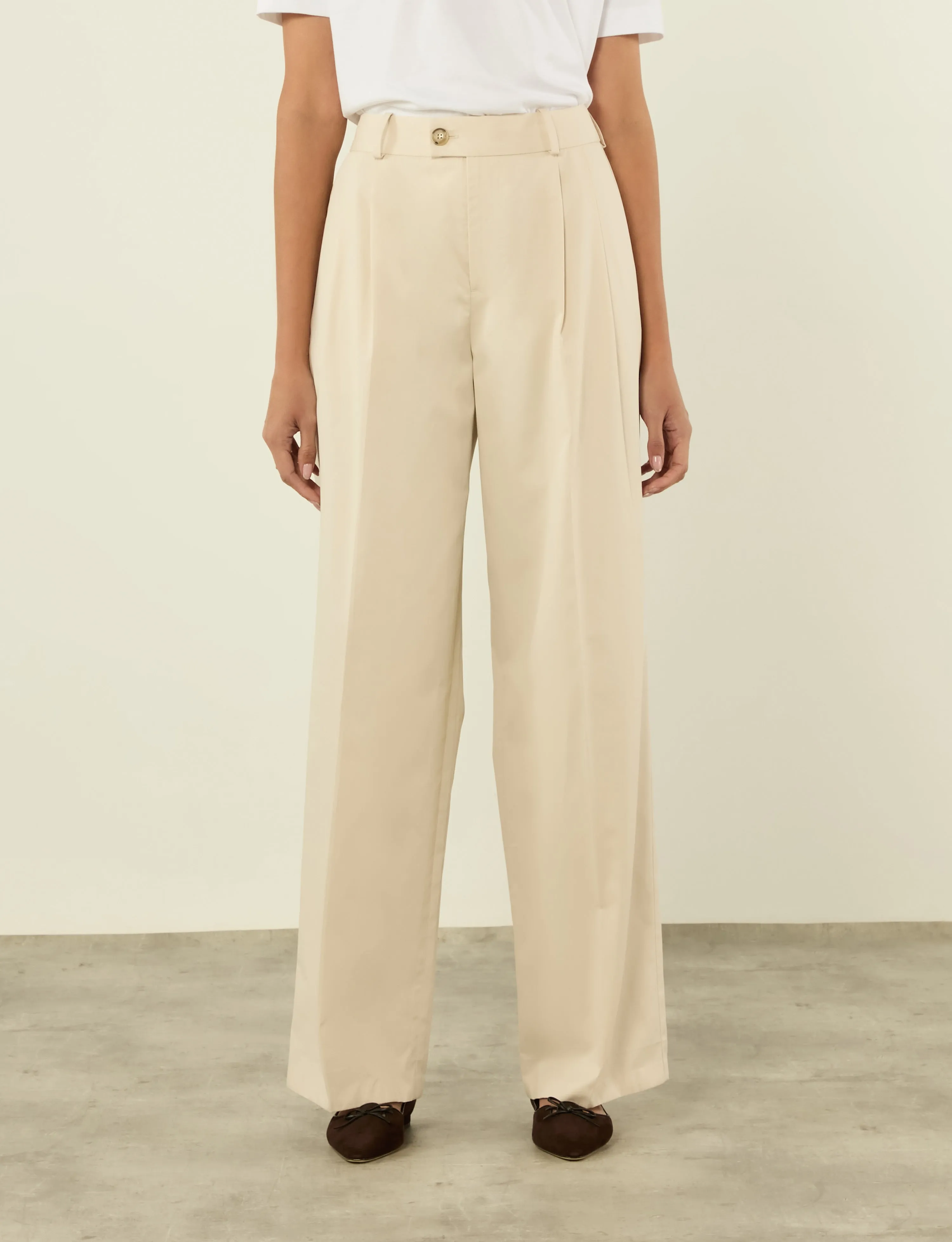 Rampling Trouser: Cotton, Fawn sold by With Nothing Underneath product image thumbnail 4