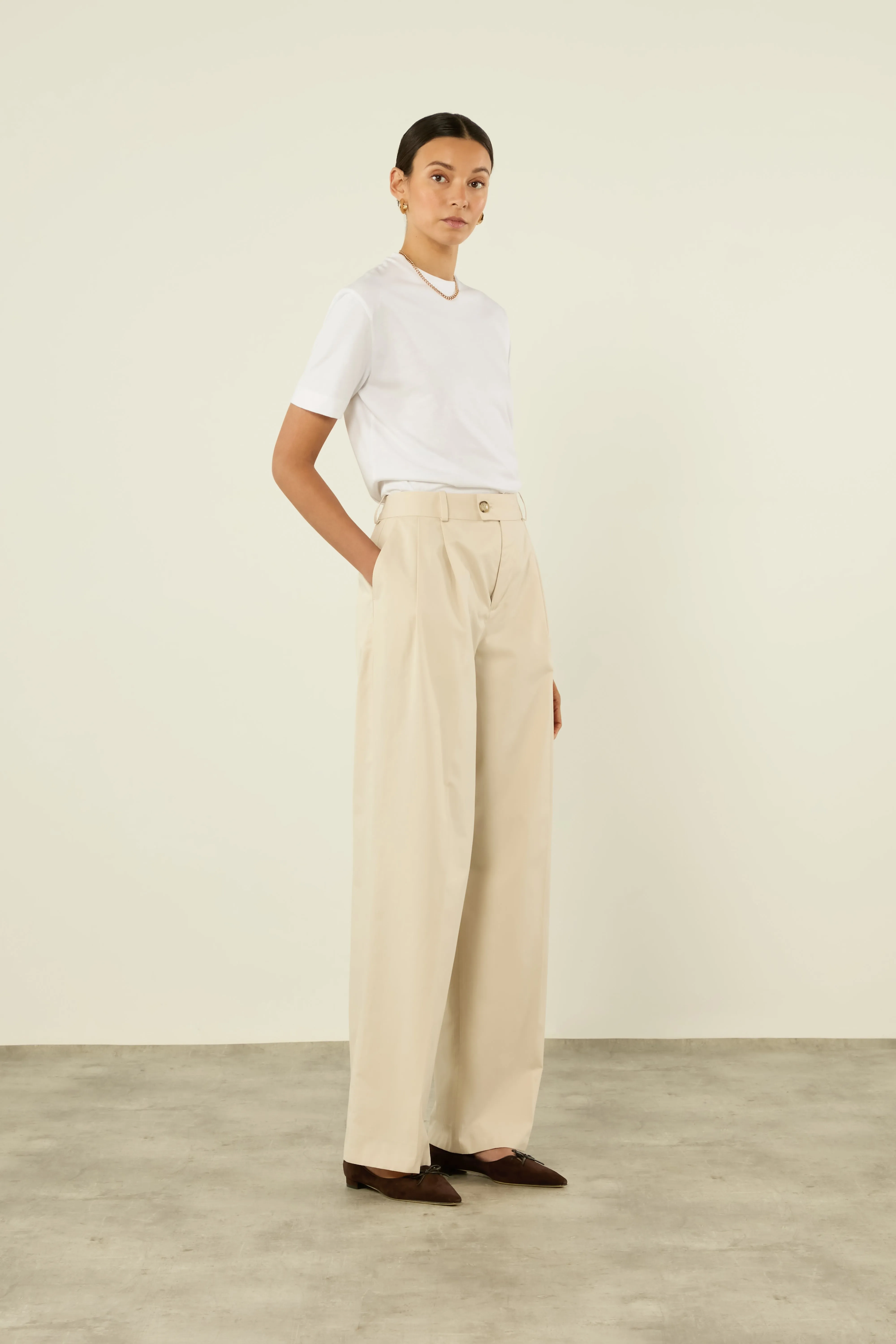 Rampling Trouser: Cotton, Fawn sold by With Nothing Underneath product image thumbnail 2