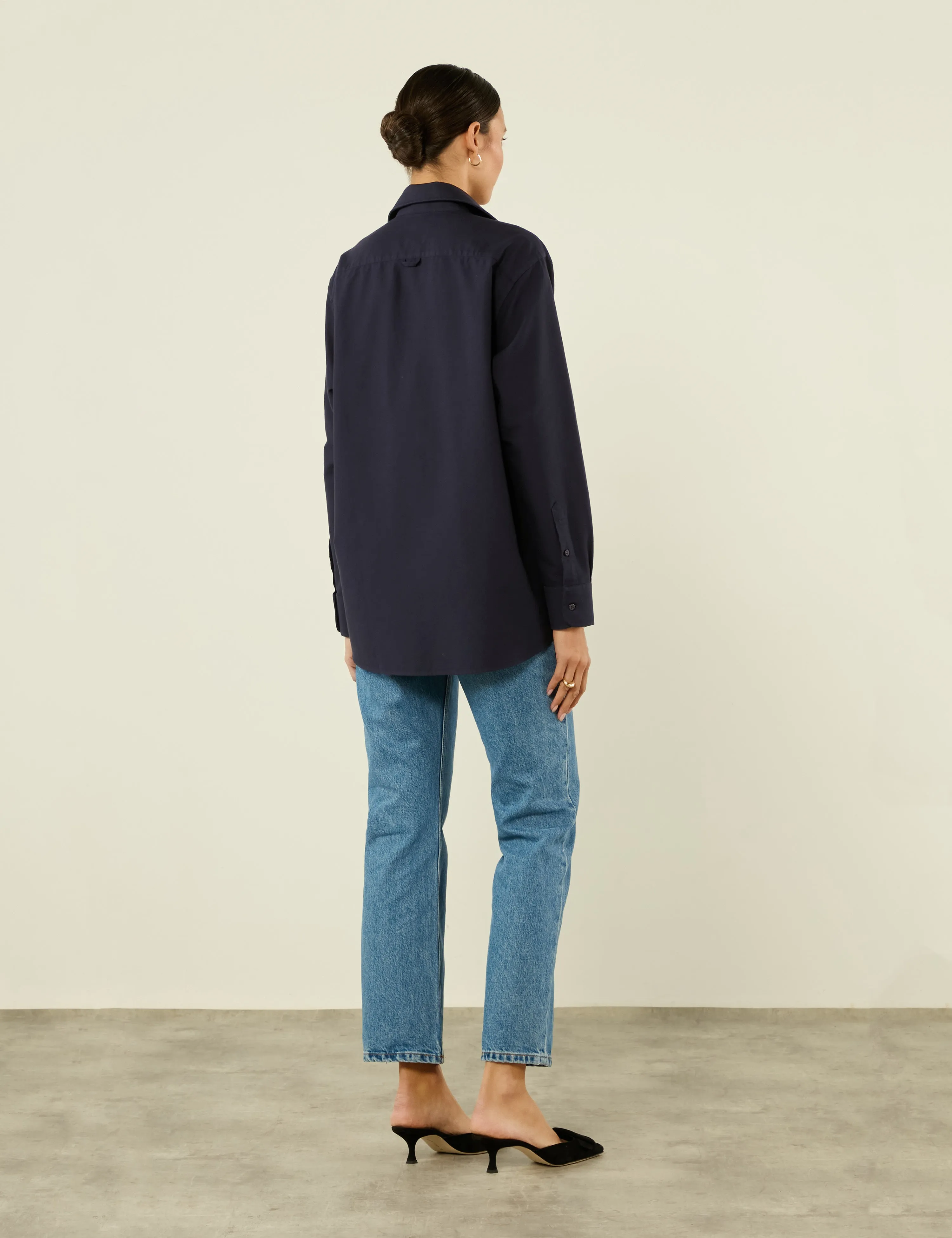 The Oversized: Oxford, Navy Blue sold by With Nothing Underneath product image thumbnail 5