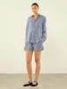 The Boxer: Linen, Navy Blue Gingham sold by With Nothing Underneath