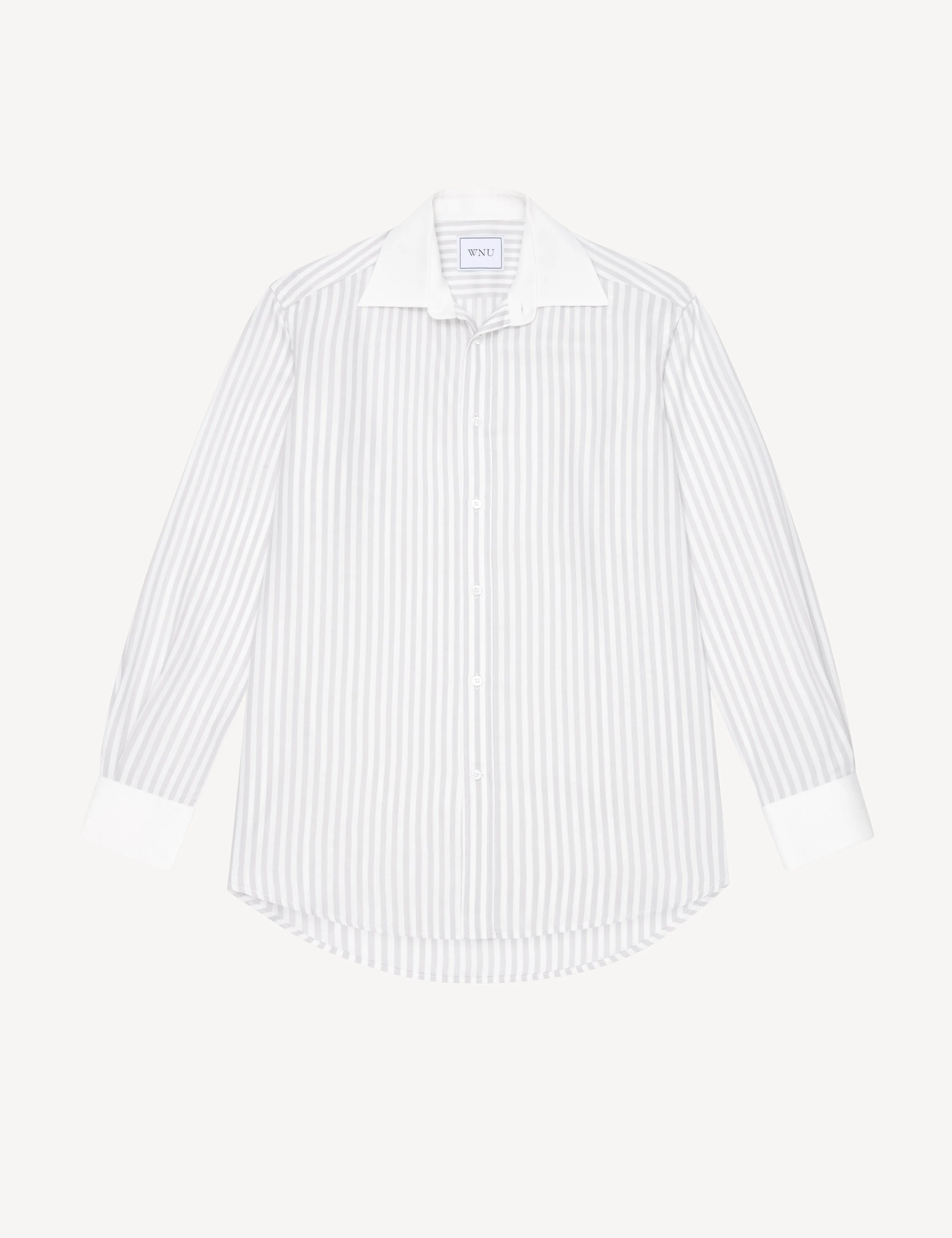 The Boyfriend Contrast: TENCEL™ Lyocell, Silver Stripe sold by With Nothing Underneath product image thumbnail 3