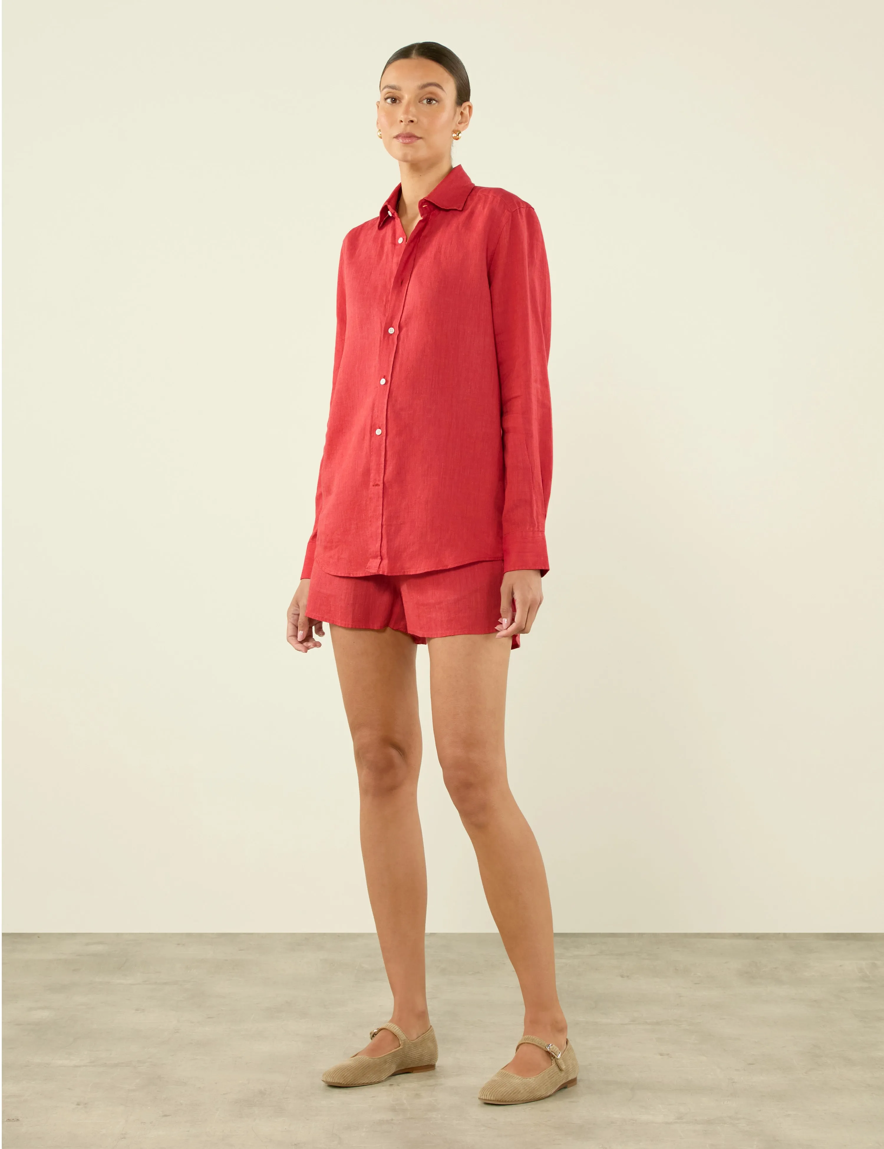 The Boxer: Linen, Cardinal Red sold by With Nothing Underneath product image thumbnail 4