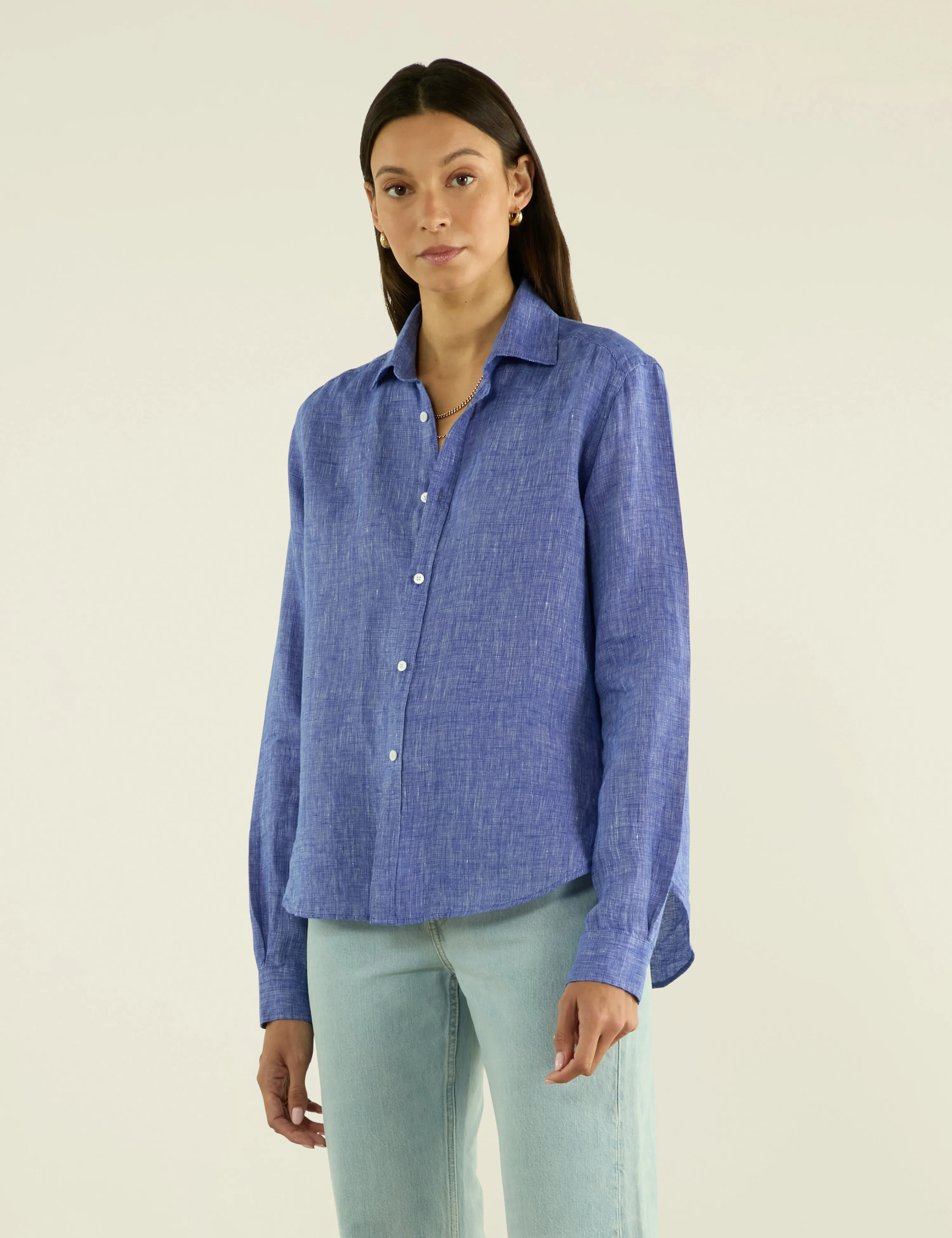 The Classic: Linen, Lapis Blue sold by With Nothing Underneath product image thumbnail 2
