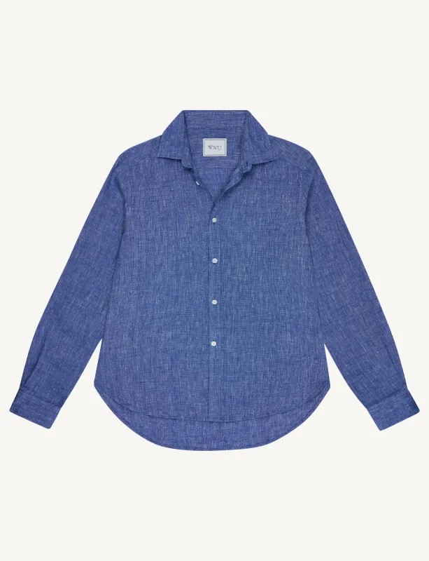 The Classic: Linen, Lapis Blue made by With Nothing Underneath