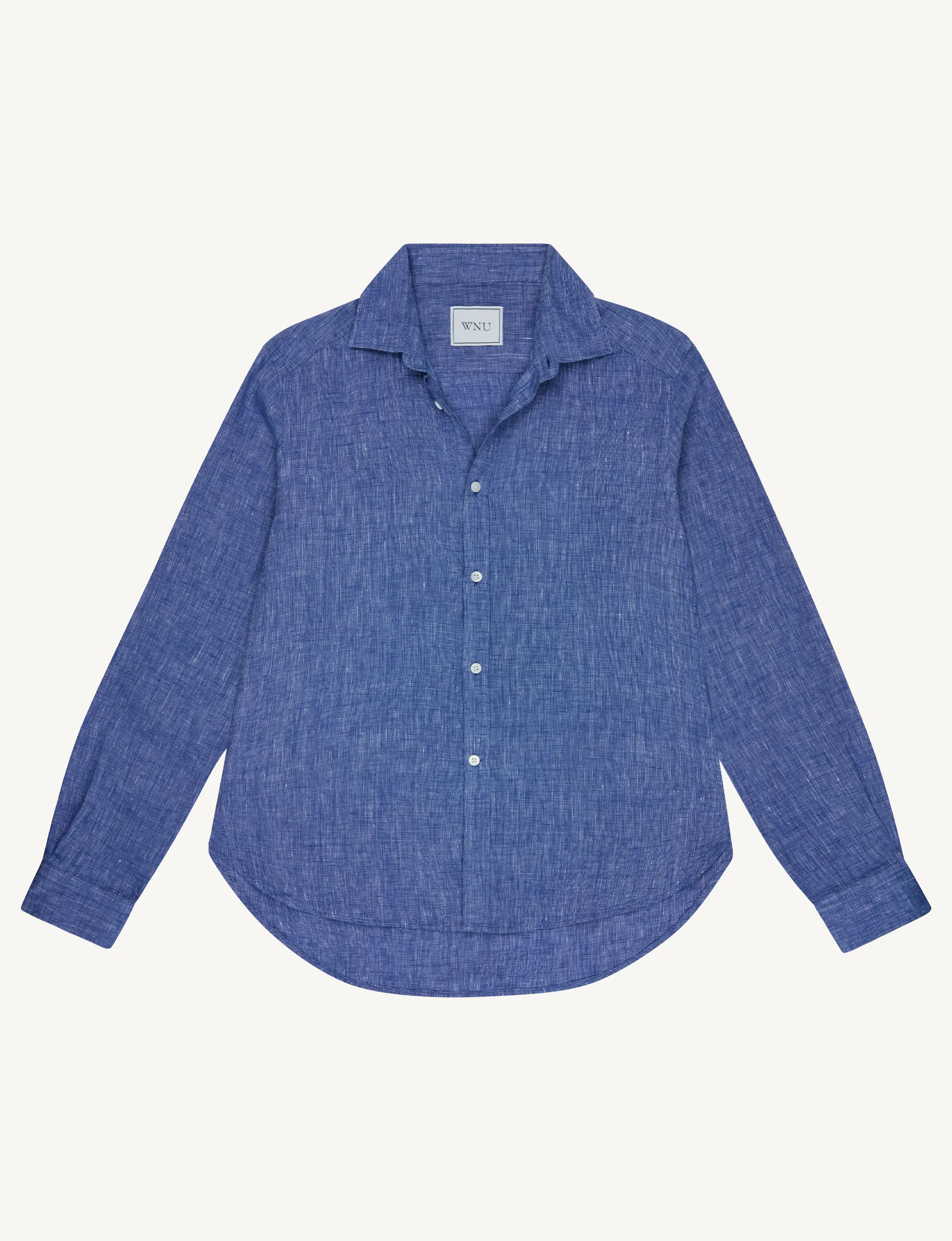 The Classic: Linen, Lapis Blue sold by With Nothing Underneath