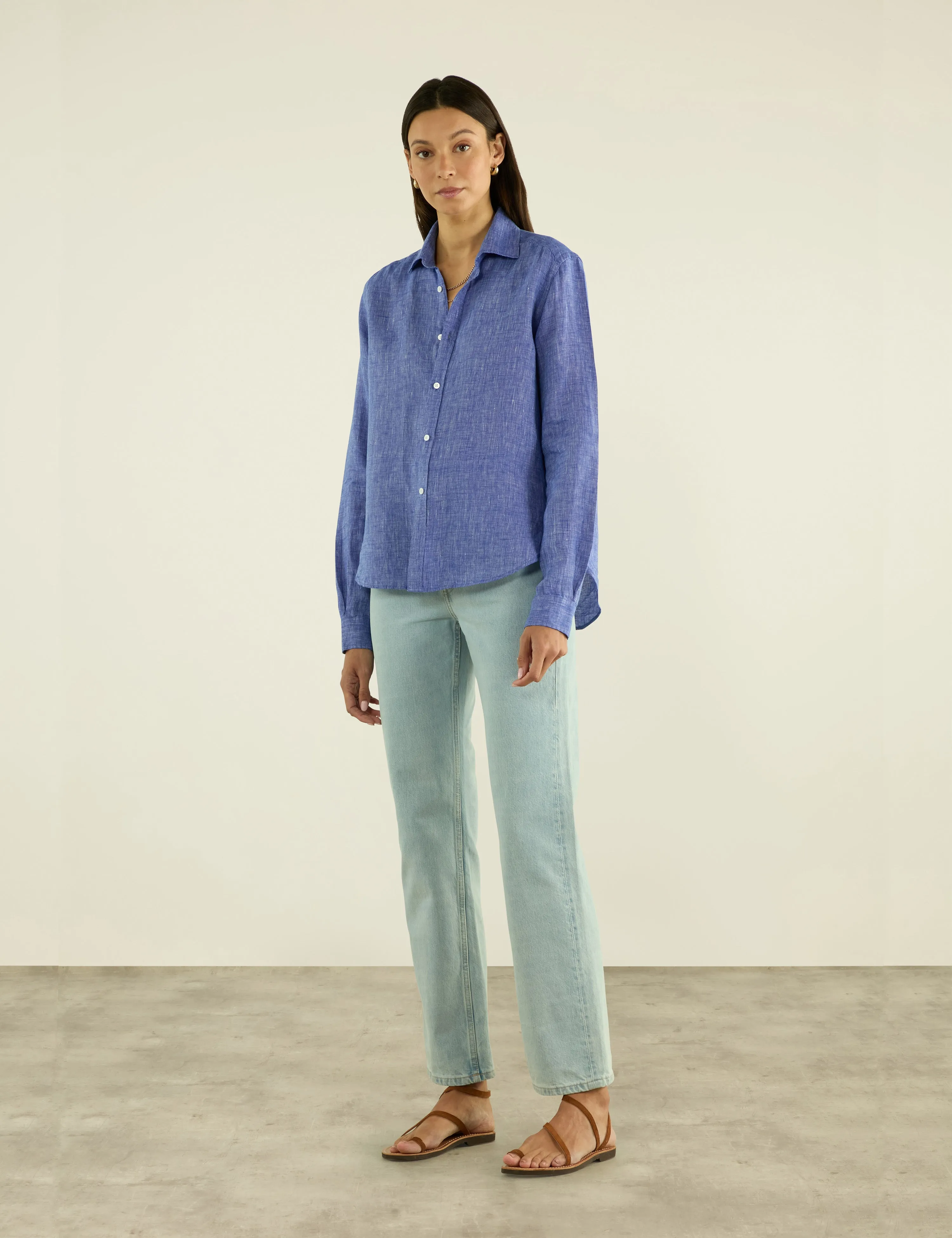 The Classic: Linen, Lapis Blue sold by With Nothing Underneath product image thumbnail 4