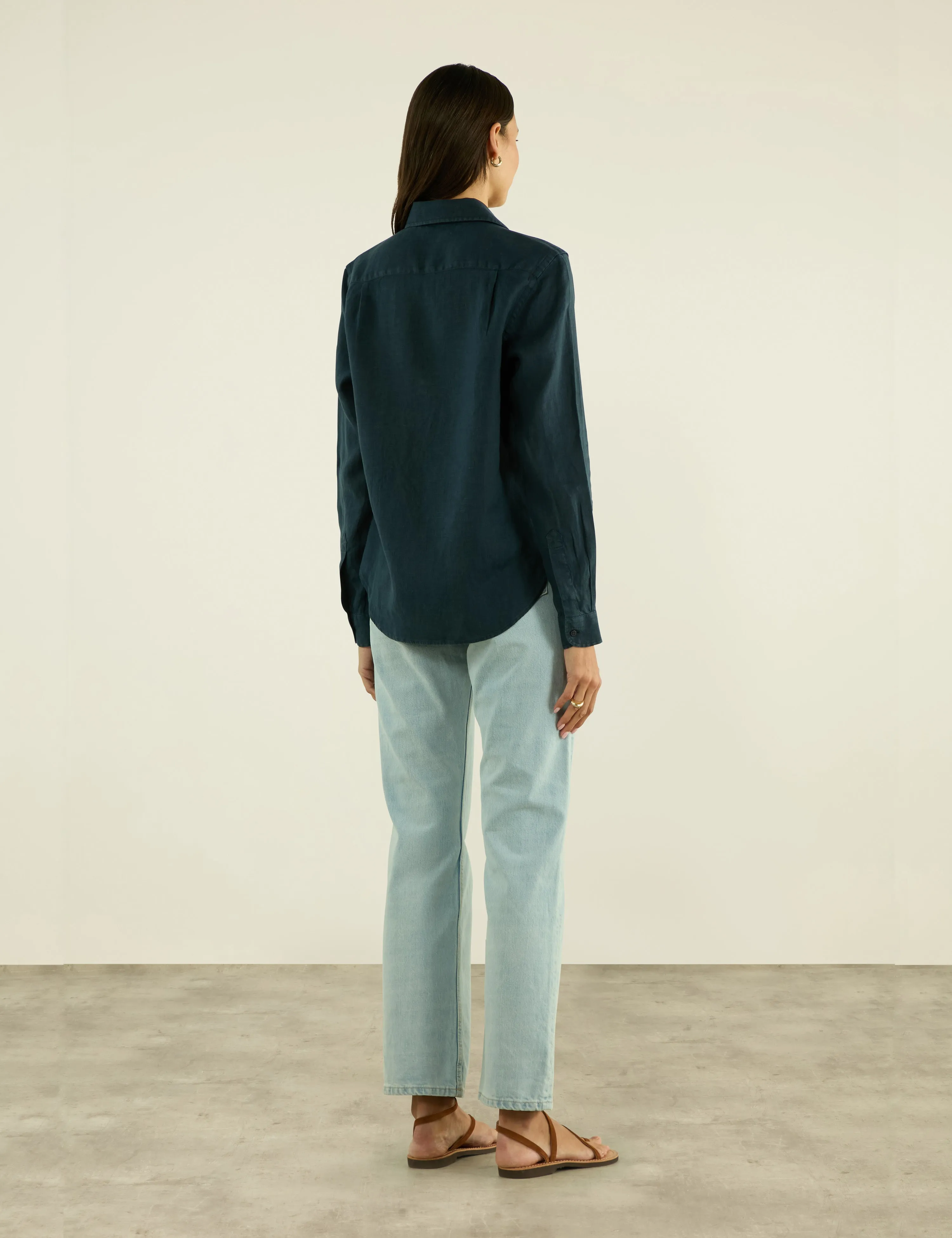 The Classic: Linen, Navy Blue sold by With Nothing Underneath product image thumbnail 5