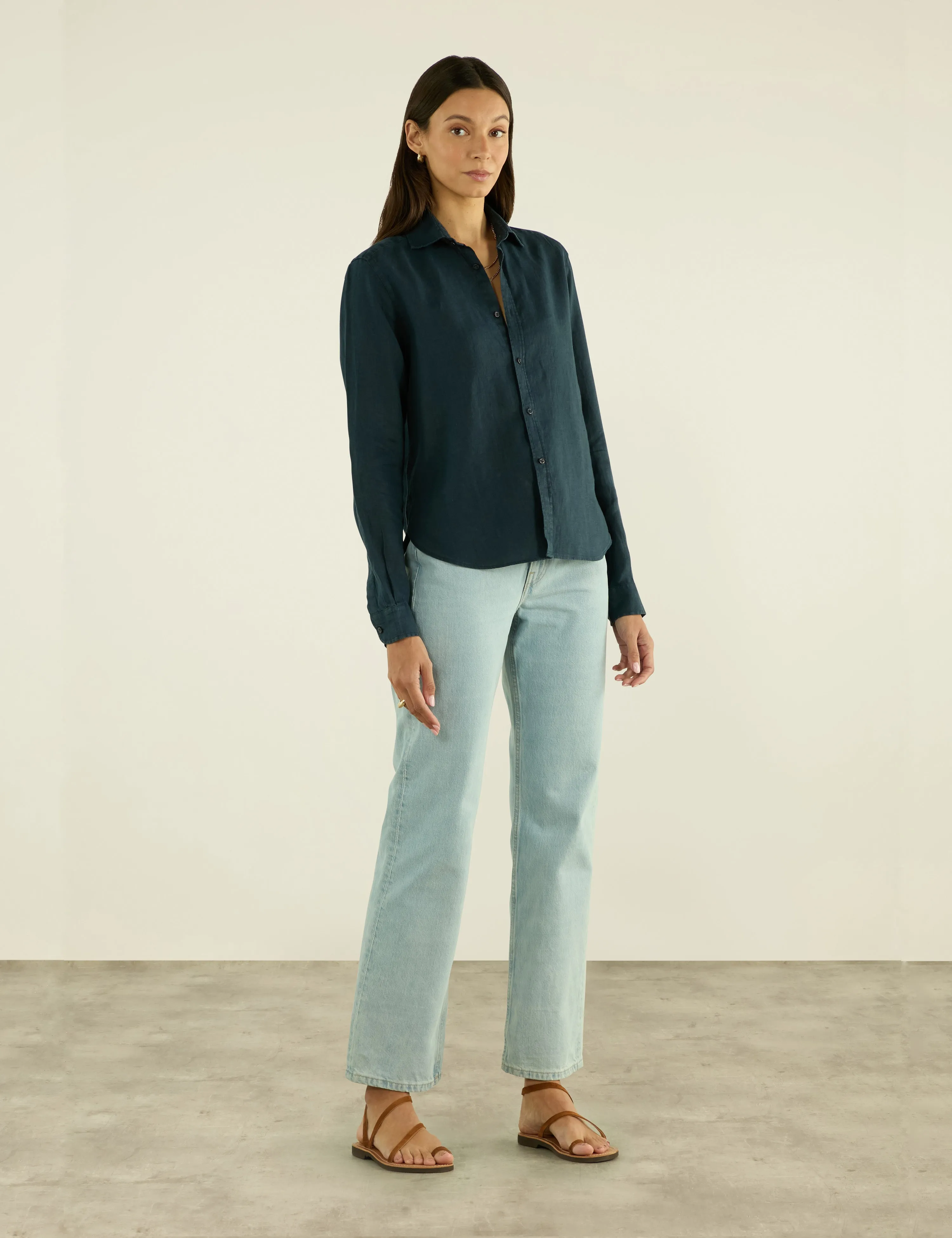 The Classic: Linen, Navy Blue sold by With Nothing Underneath product image thumbnail 4