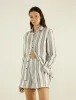 The Boxer: Linen, Mocha and Black Multi Stripe sold by With Nothing Underneath