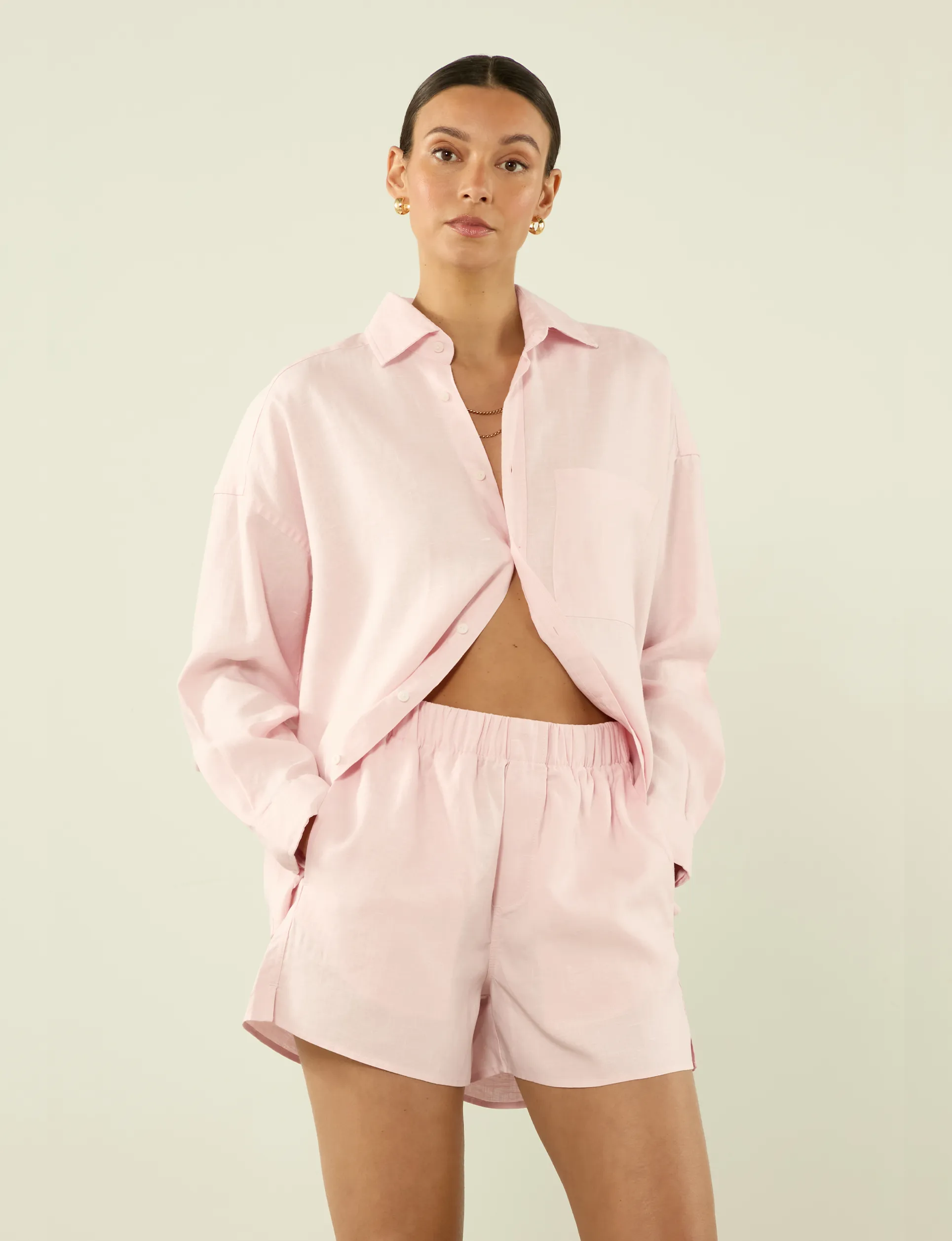 The Boxer: Hemp, Blush Pink sold by With Nothing Underneath