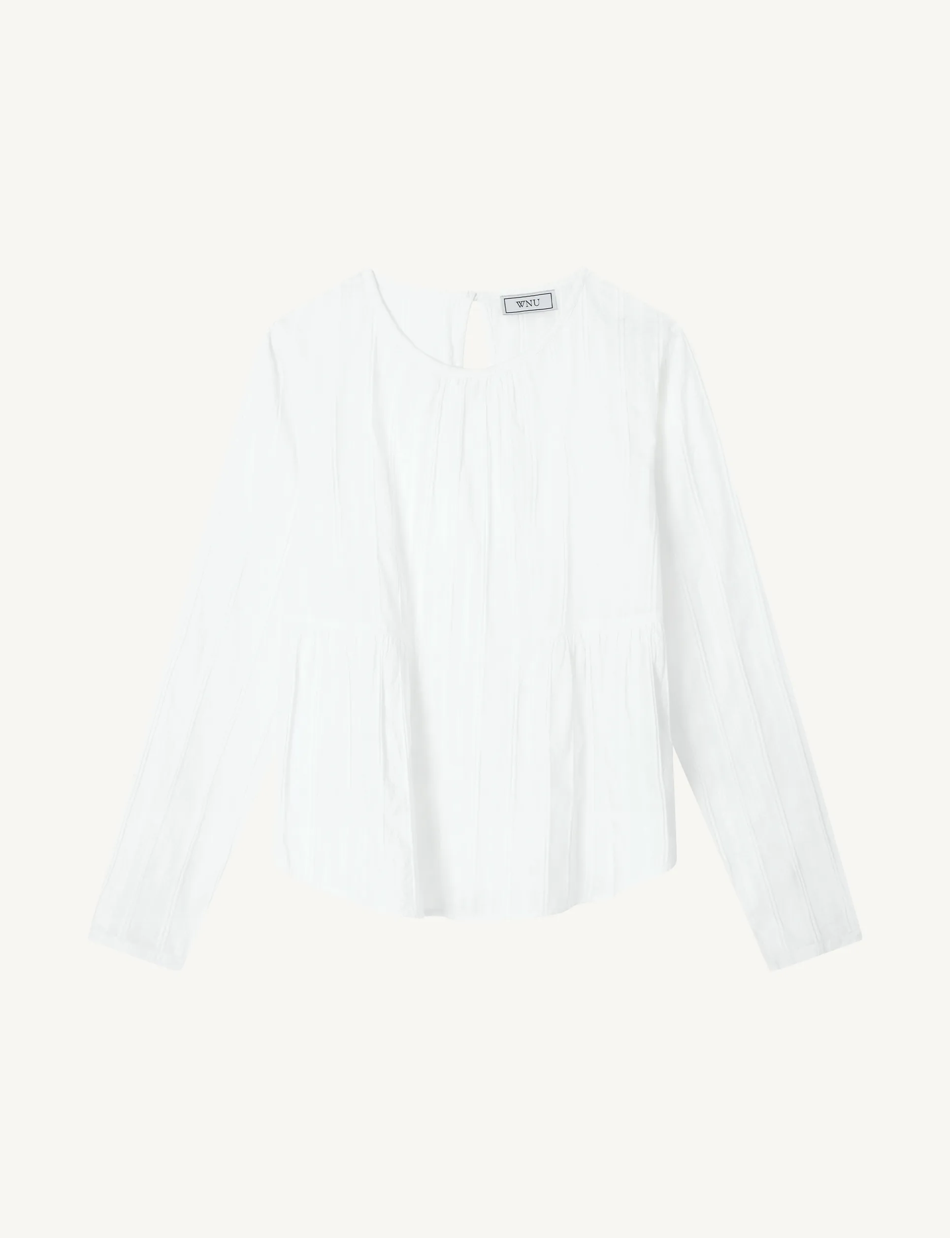 Pimlico Blouse: Cotton Voile, White Double Stripe sold by With Nothing Underneath product image thumbnail 3