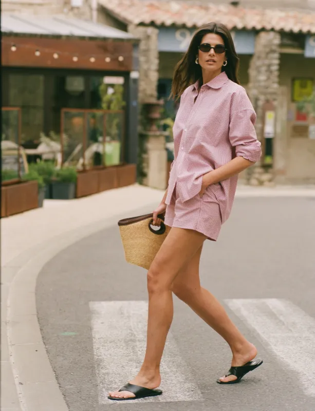 The Weekend: Seersucker, Pink and Berry Stripe made by With Nothing Underneath