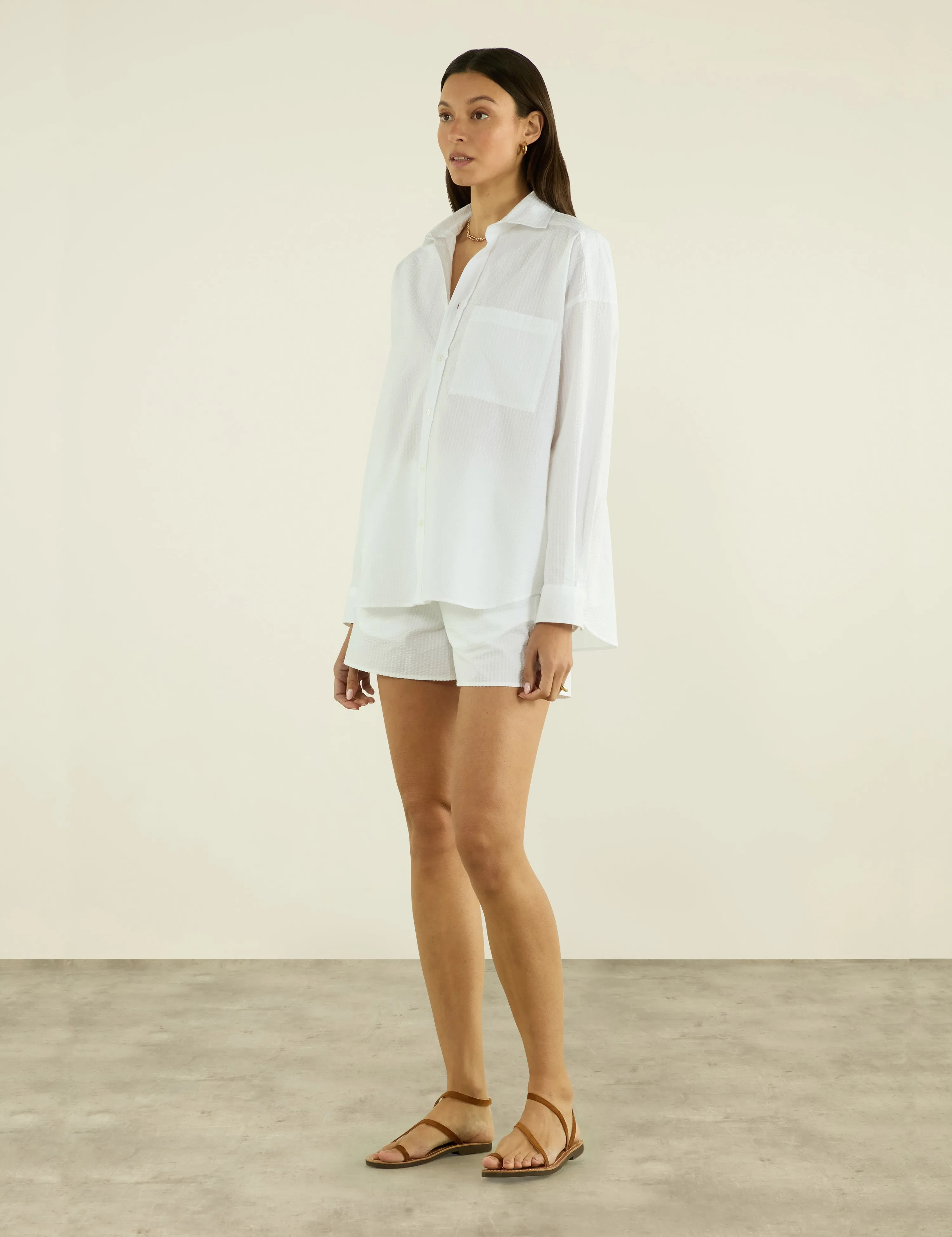 The Boxer: Seersucker, White sold by With Nothing Underneath product image thumbnail 3