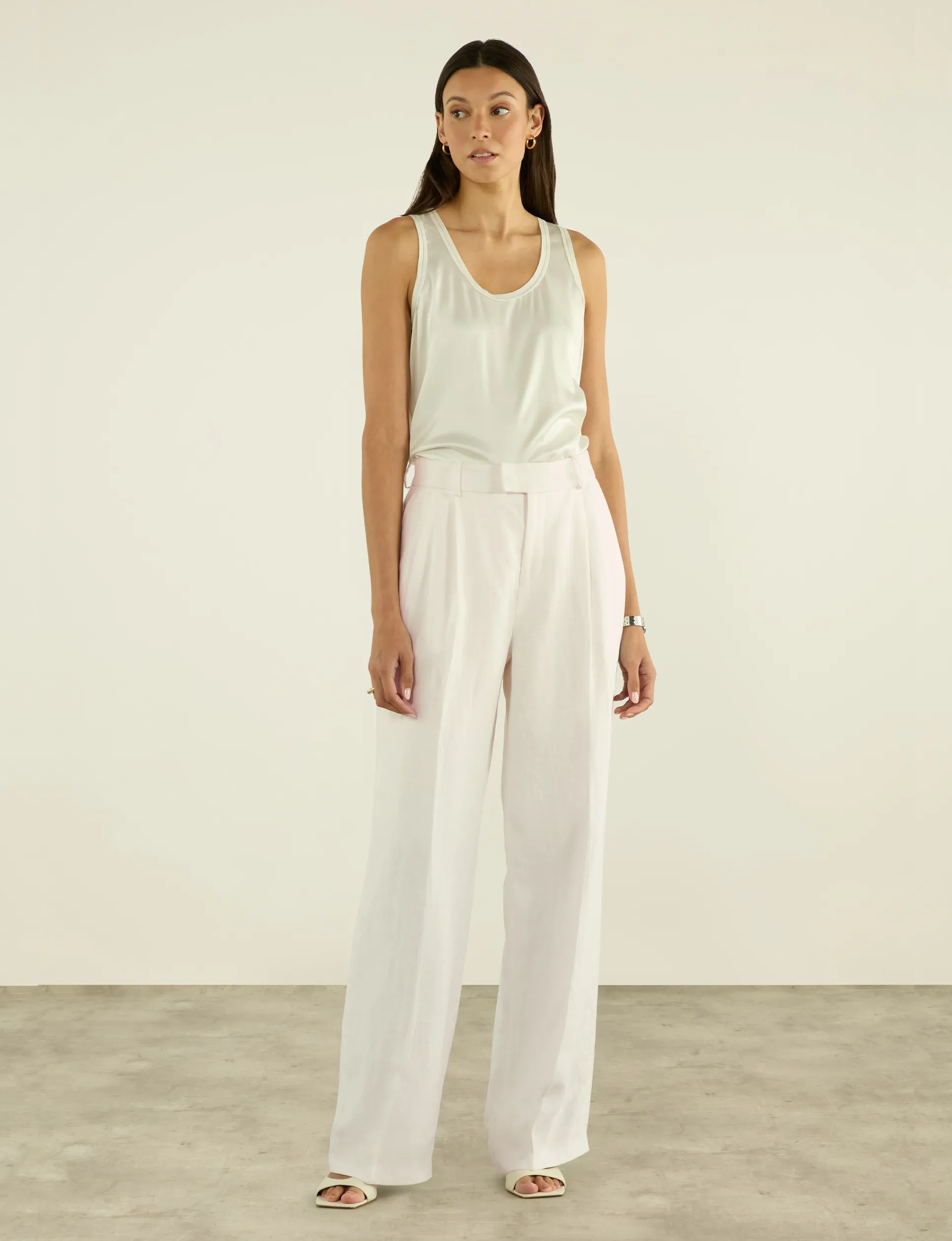 Rampling Trouser: Linen, Ivory sold by With Nothing Underneath product image thumbnail 4
