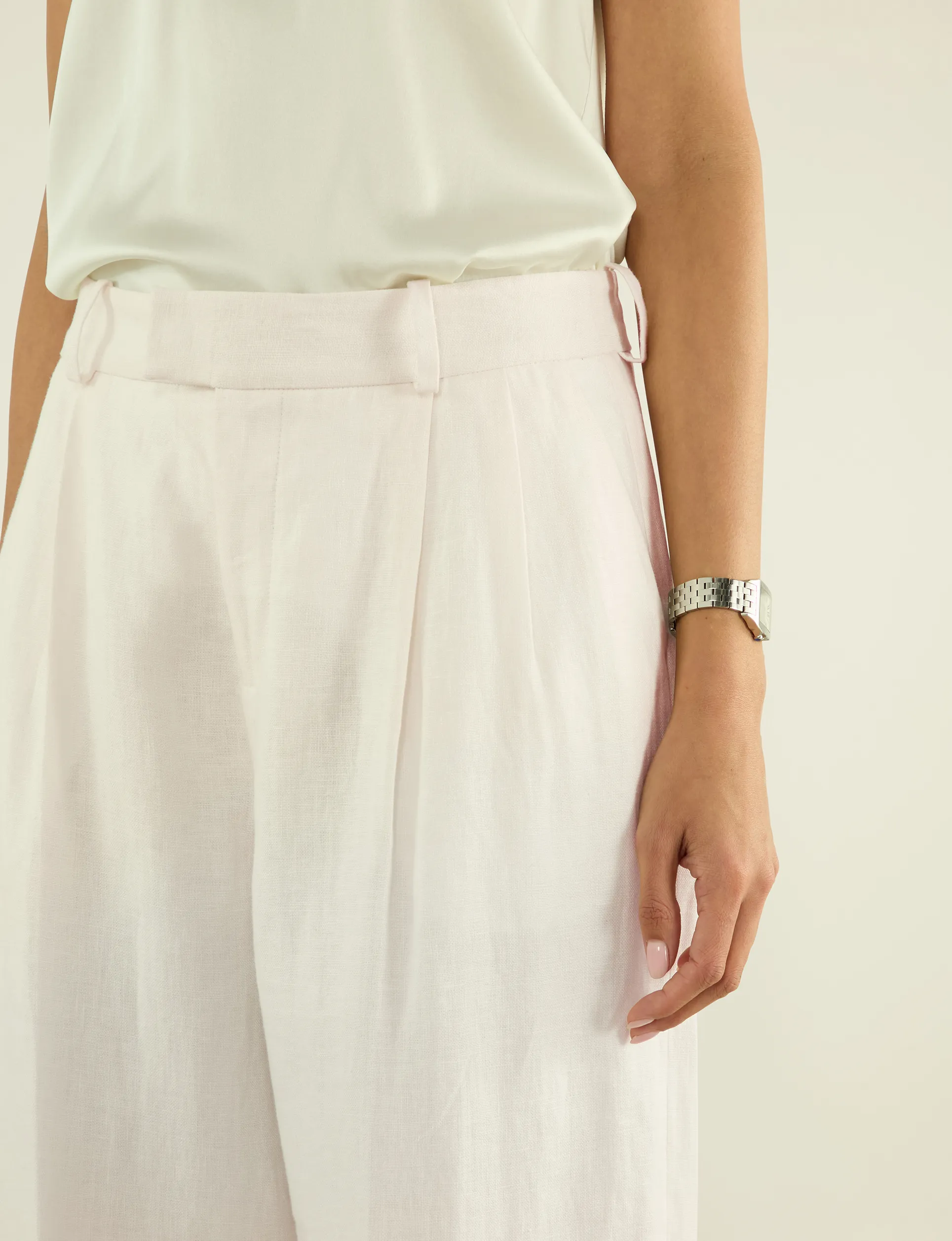Rampling Trouser: Linen, Ivory sold by With Nothing Underneath product image thumbnail 5