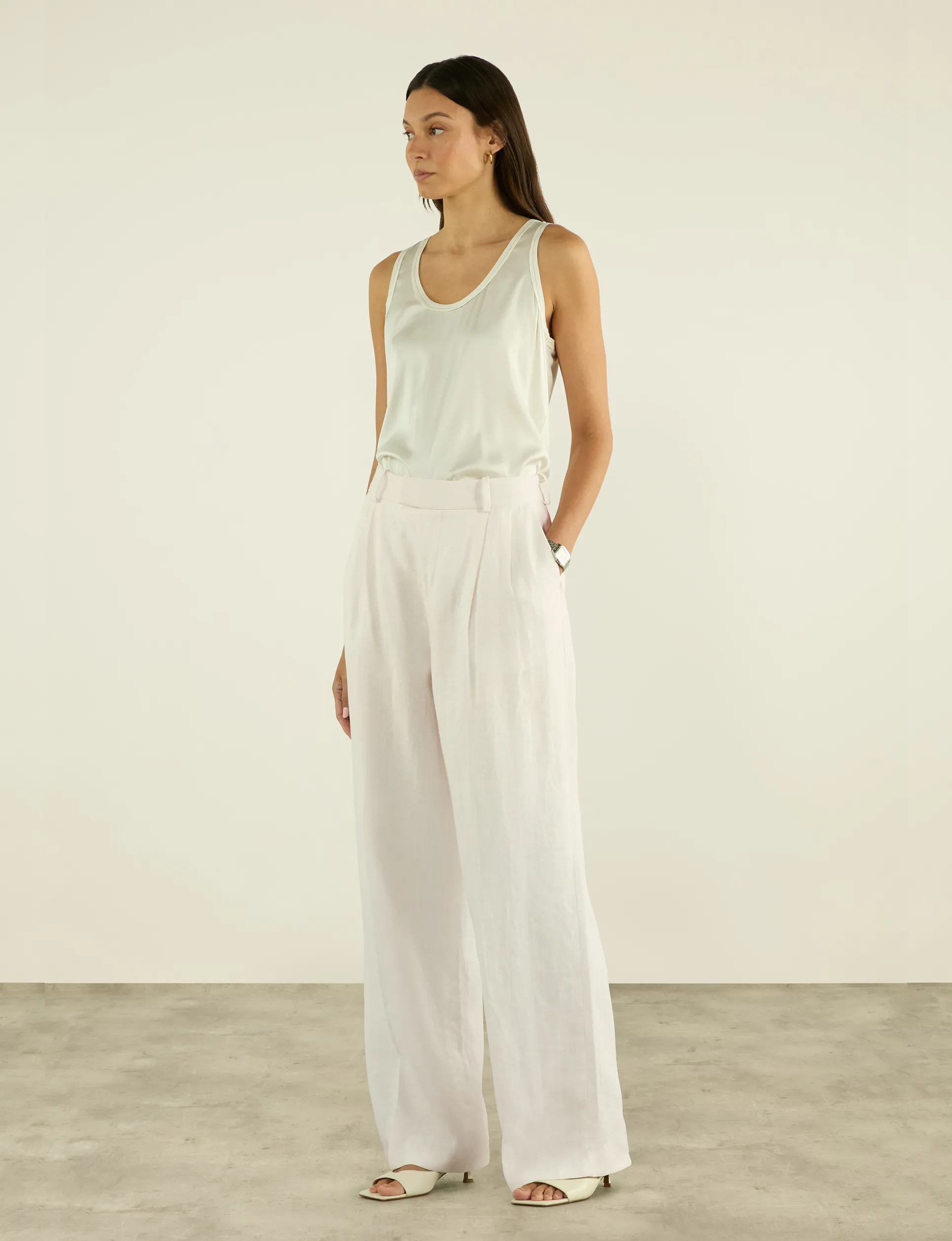 Rampling Trouser: Linen, Ivory sold by With Nothing Underneath product image thumbnail 2