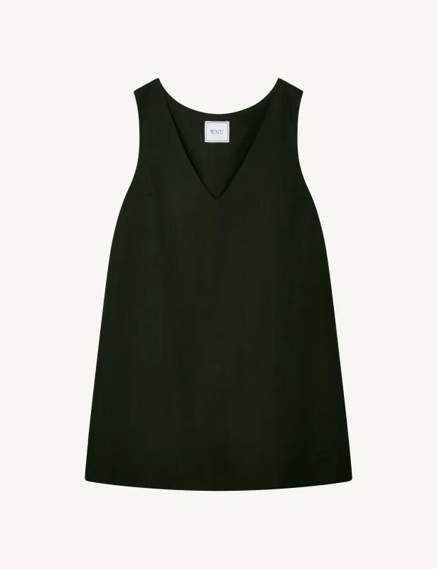 Sloane Dress: Linen, Black sold by With Nothing Underneath