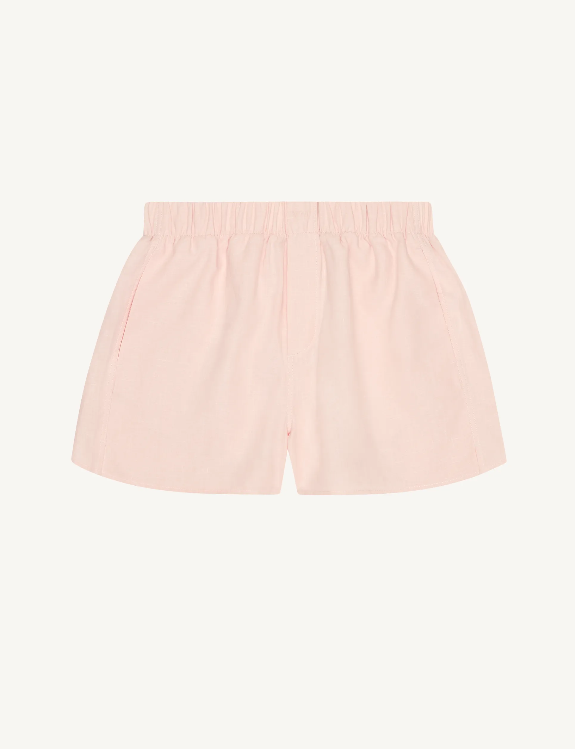 The Weekend: Hemp Shirt & Boxer Set, Blush Pink sold by With Nothing Underneath product image thumbnail 4