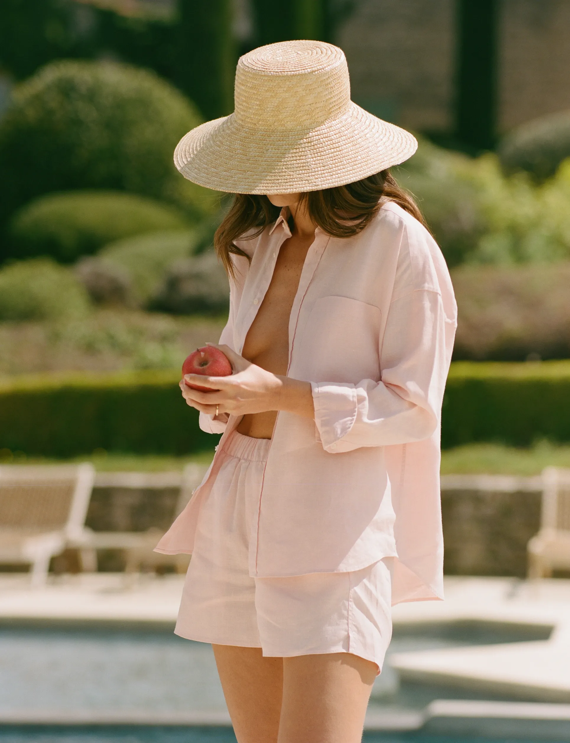 The Weekend: Hemp Shirt & Boxer Set, Blush Pink sold by With Nothing Underneath