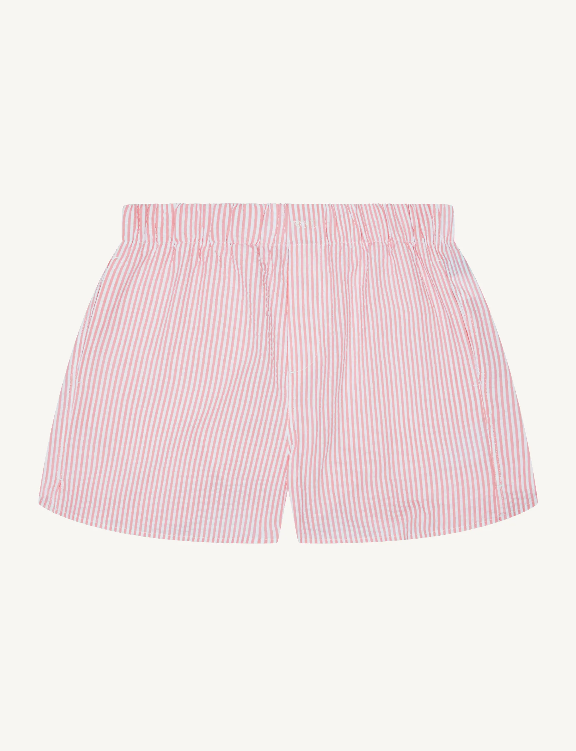 The Weekend: Seersucker Shirt & Boxer Set, Pink Stripe sold by With Nothing Underneath product image thumbnail 4