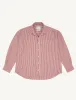 The Weekend: Seersucker Shirt & Boxer Set, Pink & Berry Stripe sold by With Nothing Underneath