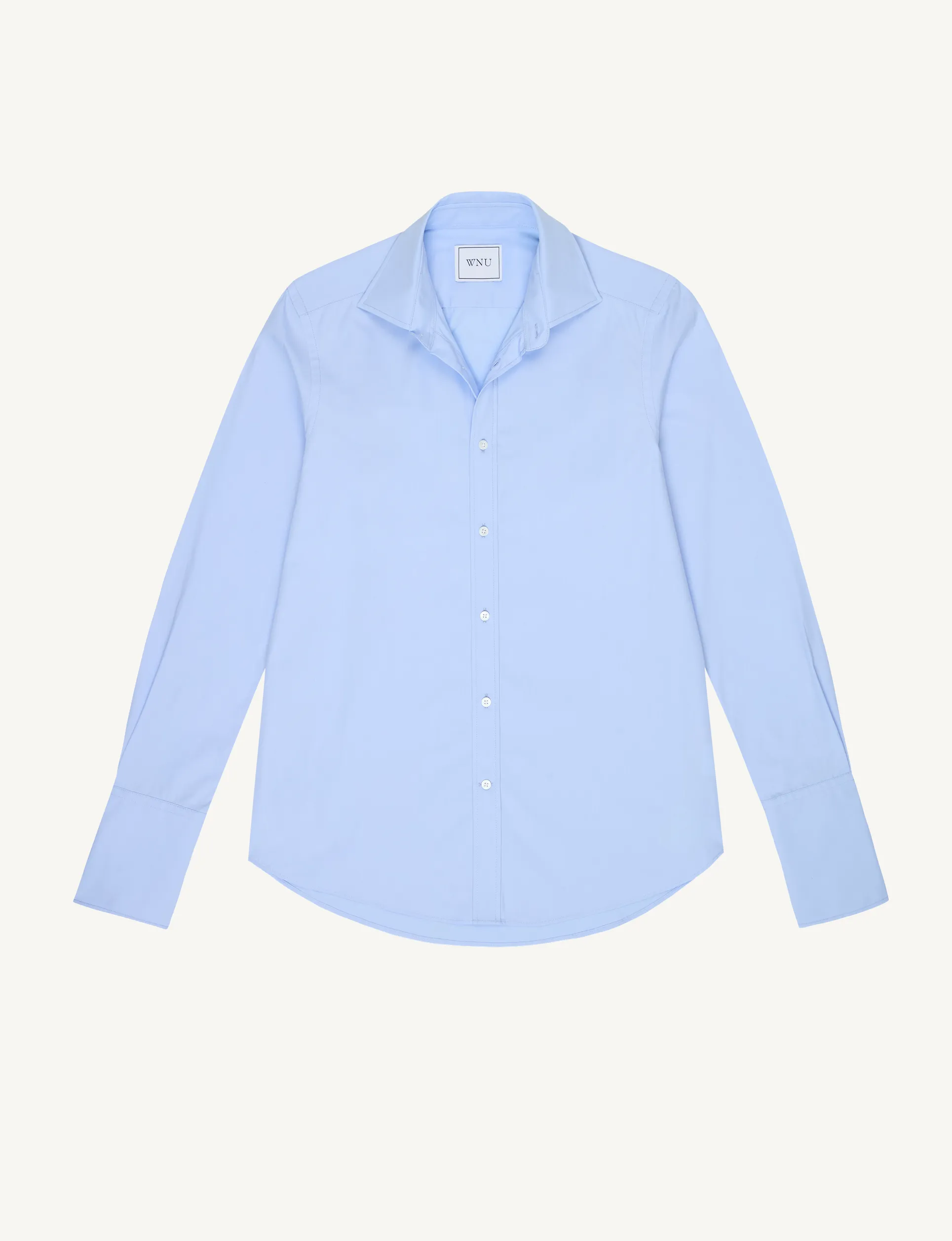 The Boyfriend Exaggerated Cuff: Fine Poplin, Sky Blue sold by With Nothing Underneath product image thumbnail 3