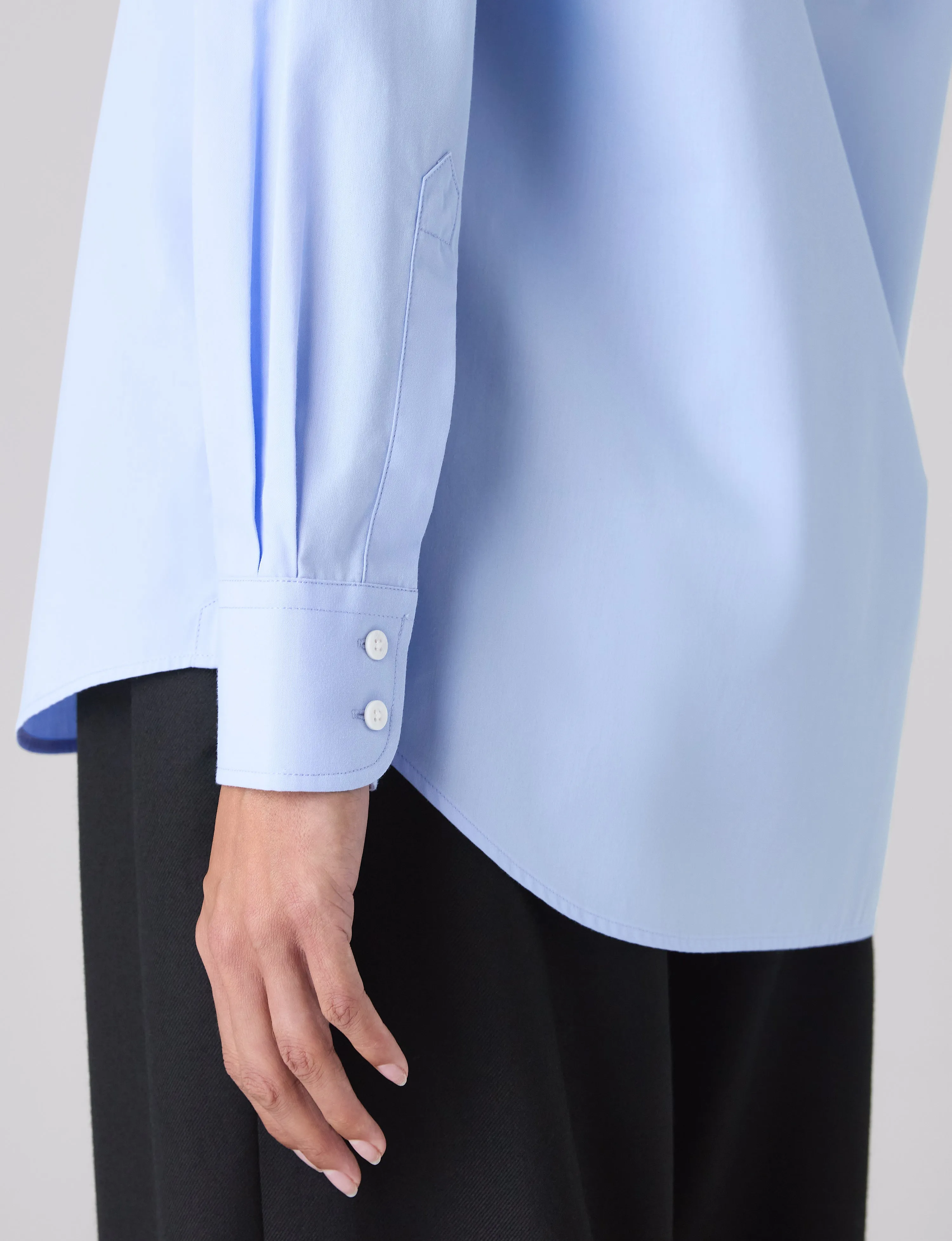 The Boyfriend: Fine Poplin, Sky Blue sold by With Nothing Underneath product image thumbnail 5