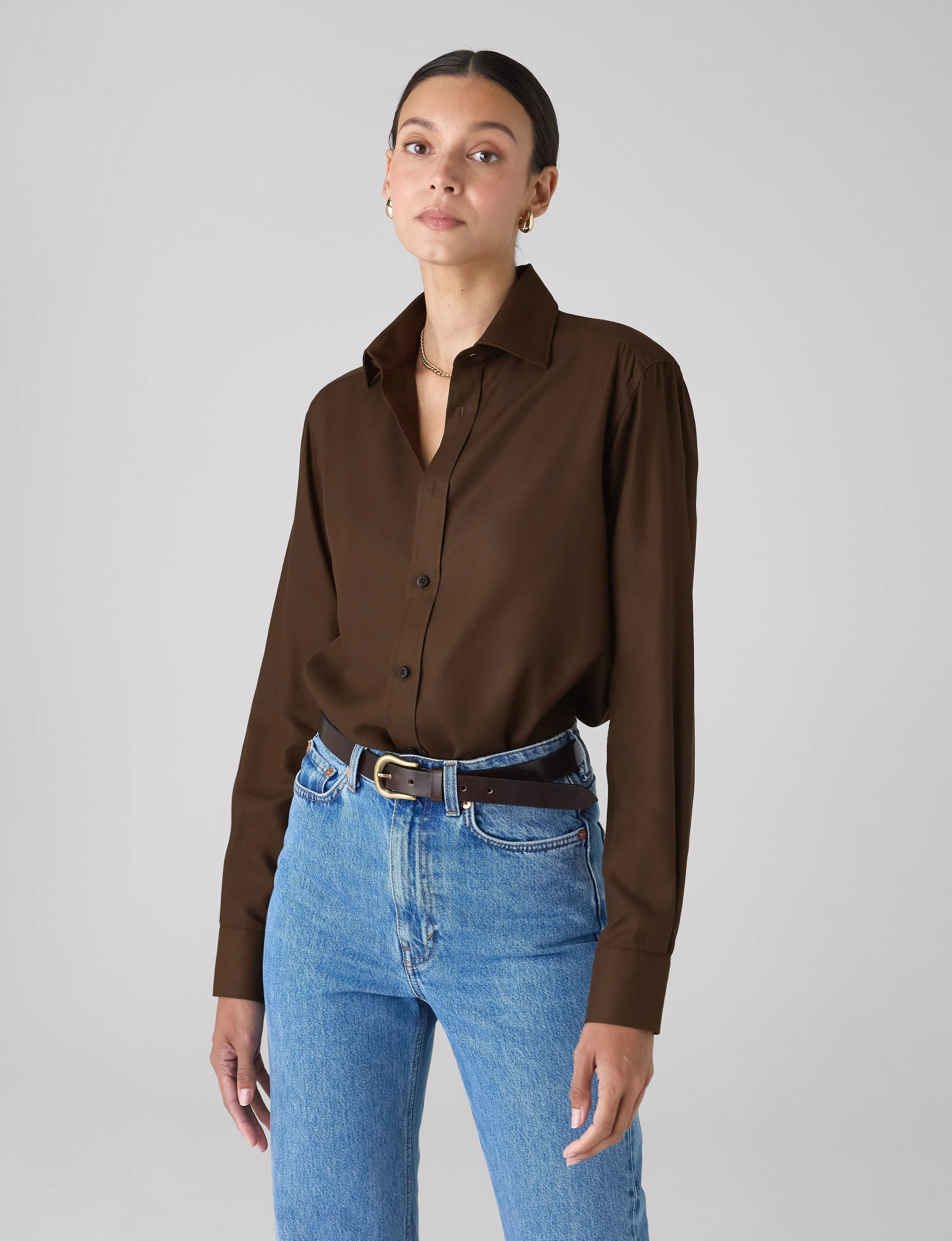 The Boyfriend: TENCEL™ Lyocell, Chocolate sold by With Nothing Underneath product image thumbnail 2