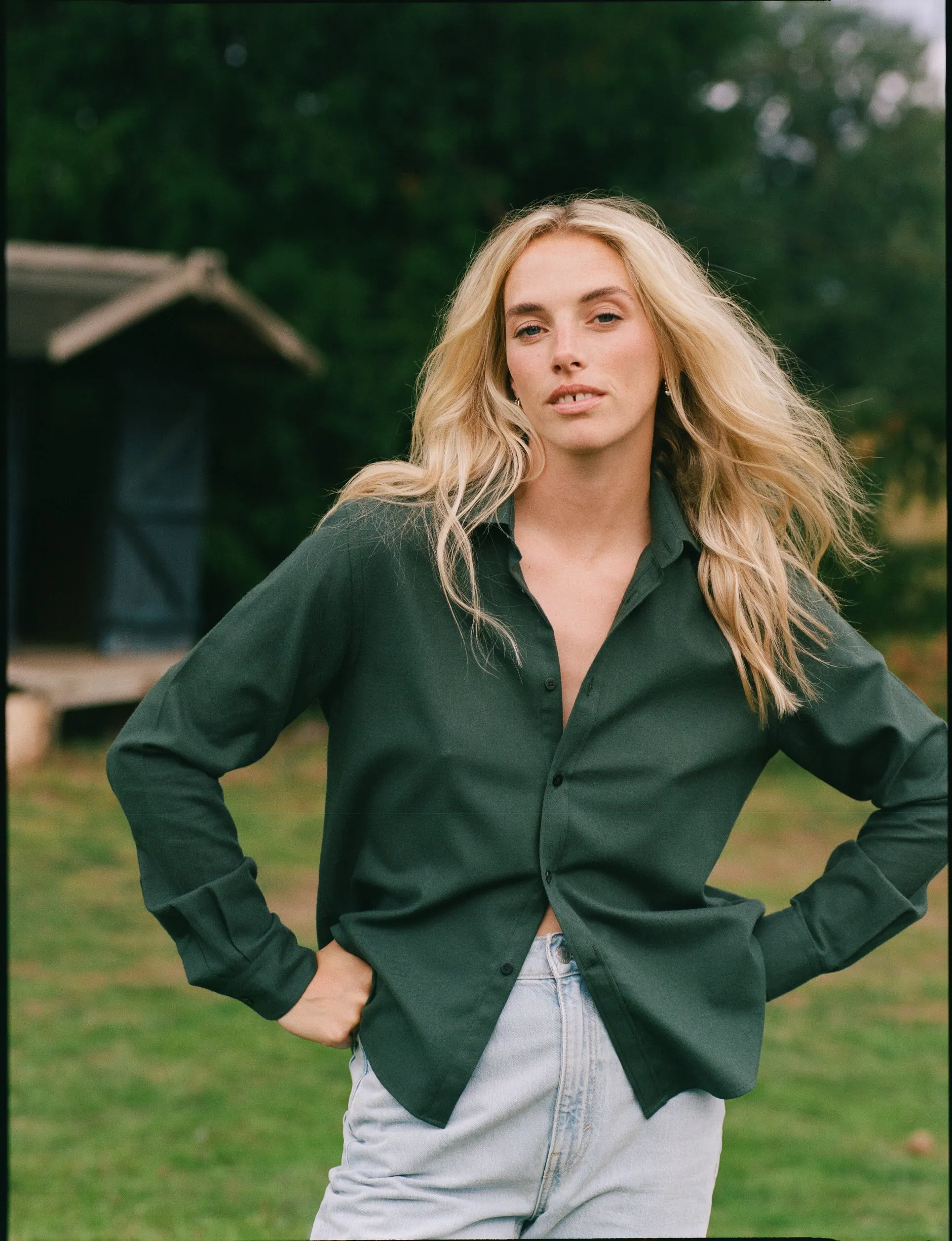 The Classic: Fine Brushed, Dark Khaki sold by With Nothing Underneath