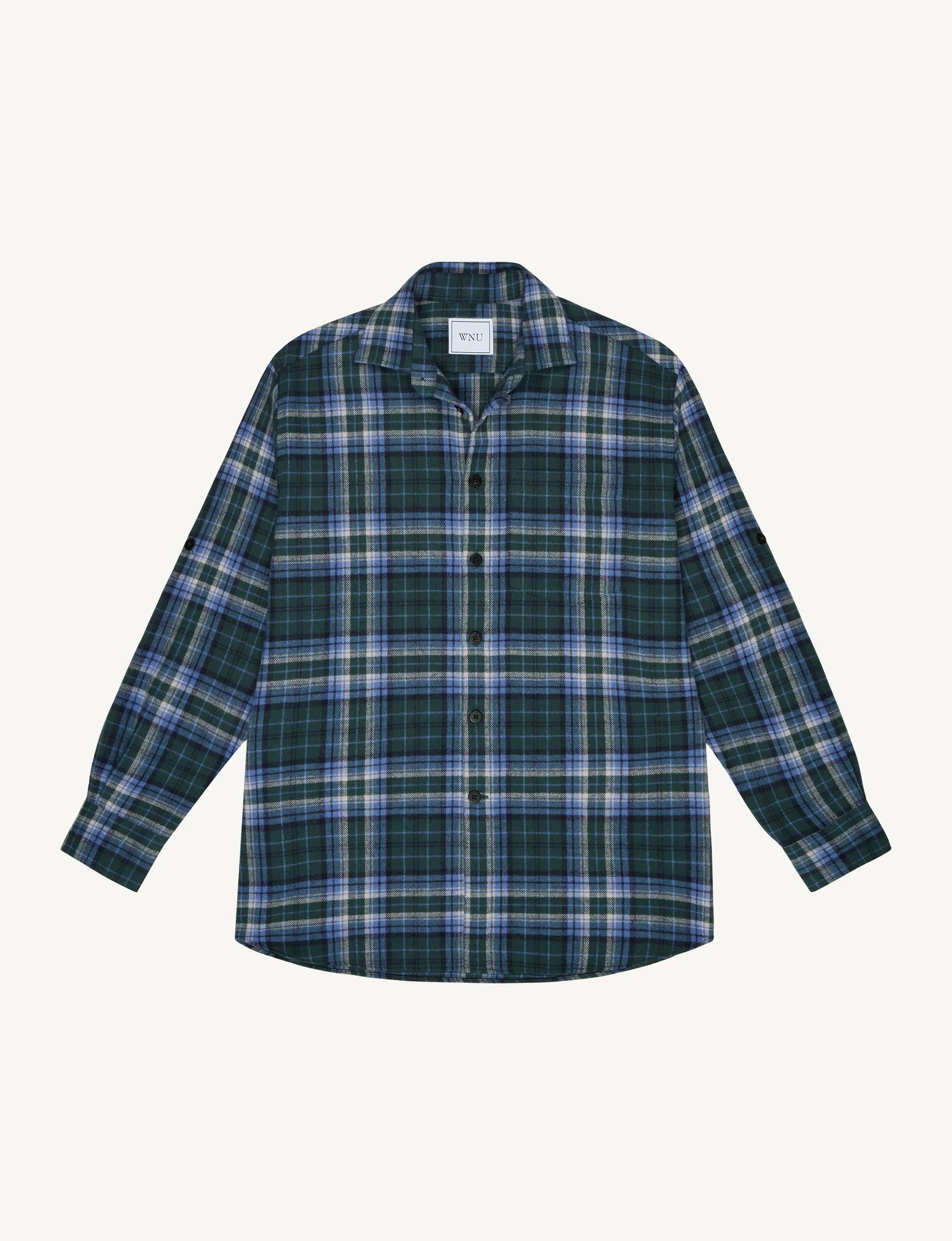 The Oversized: Thick Brushed, Blue and Green Check sold by With Nothing Underneath product image thumbnail 3