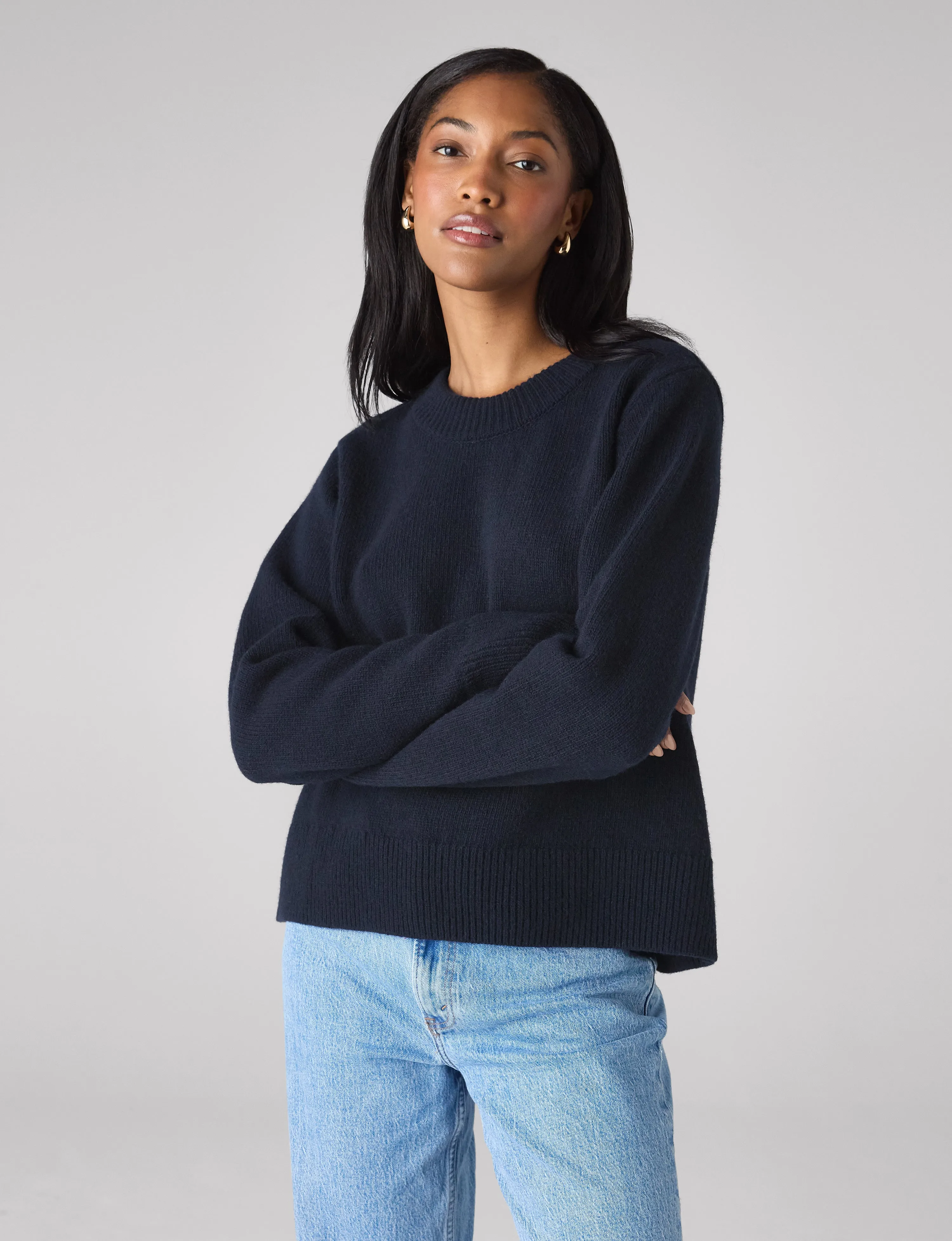 Devon Jumper: Wool, Navy Blue sold by With Nothing Underneath product image thumbnail 2