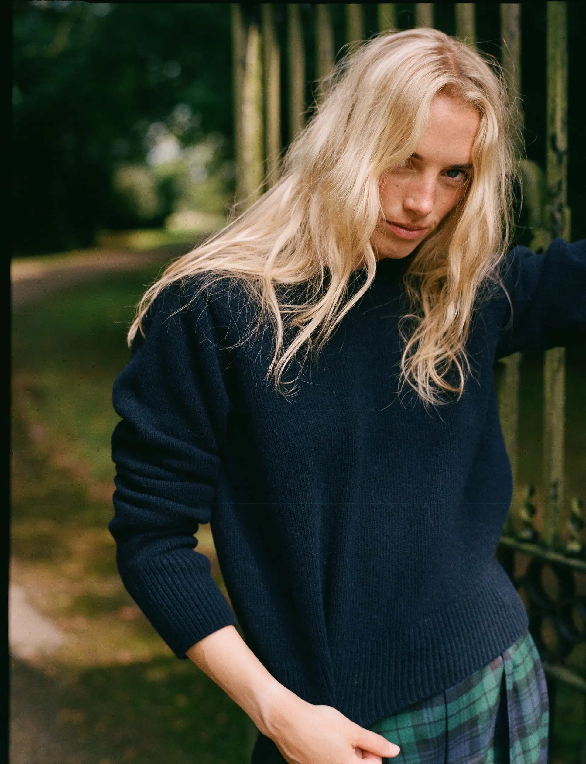 Devon Jumper: Wool, Navy Blue sold by With Nothing Underneath