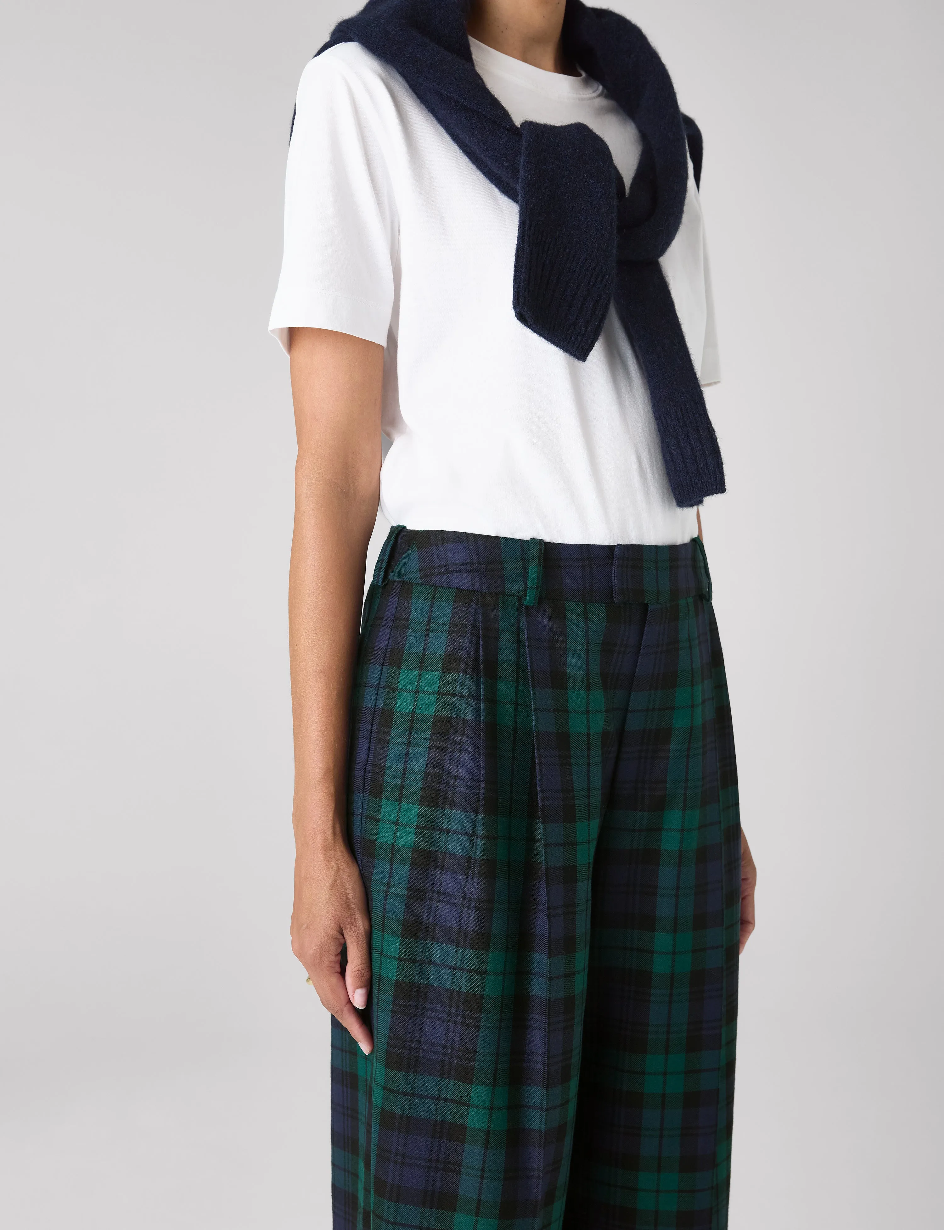 Rampling Trouser: Wool, Heritage Green Check sold by With Nothing Underneath product image thumbnail 4